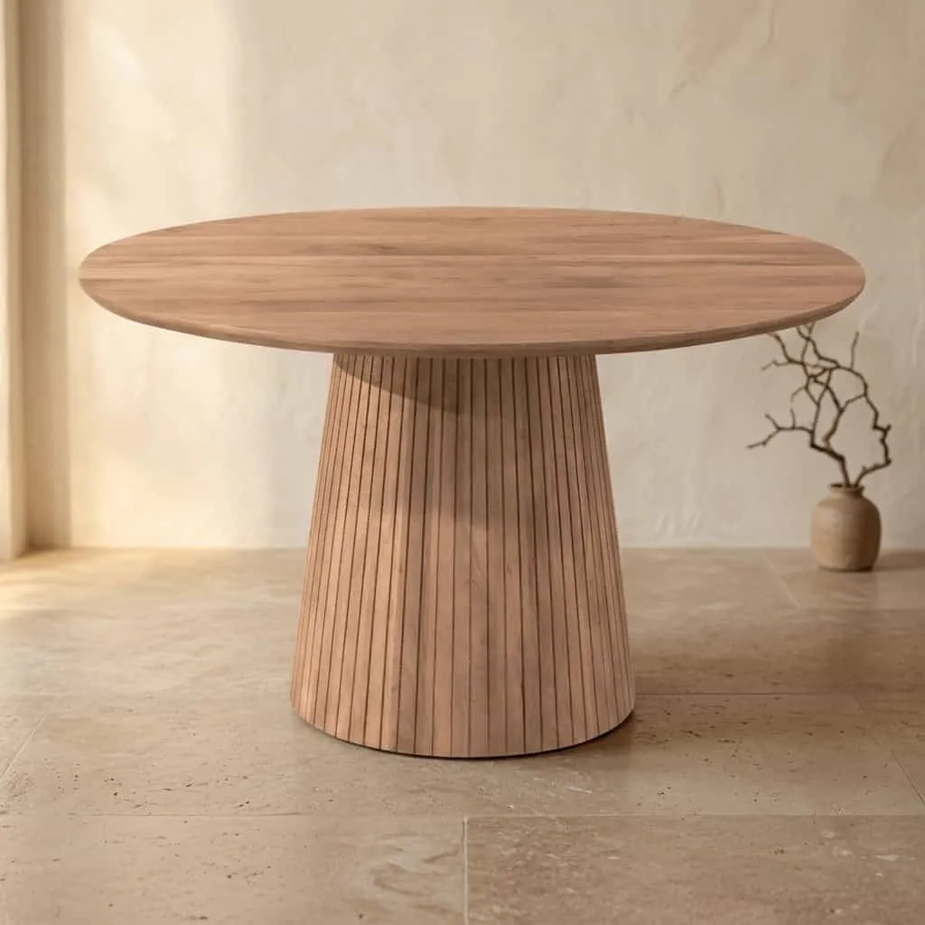 Ronde eettafel Solana Naturel Mangohout 130 cm - Starfurn