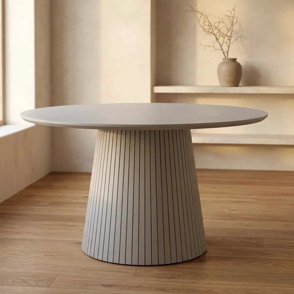 Ronde eettafel Solana Taupe Mangohout 130 cm - Starfurn