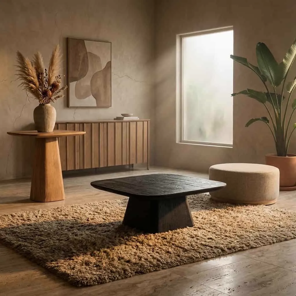 Salontafel Aron vierkant 80x80 - zwart