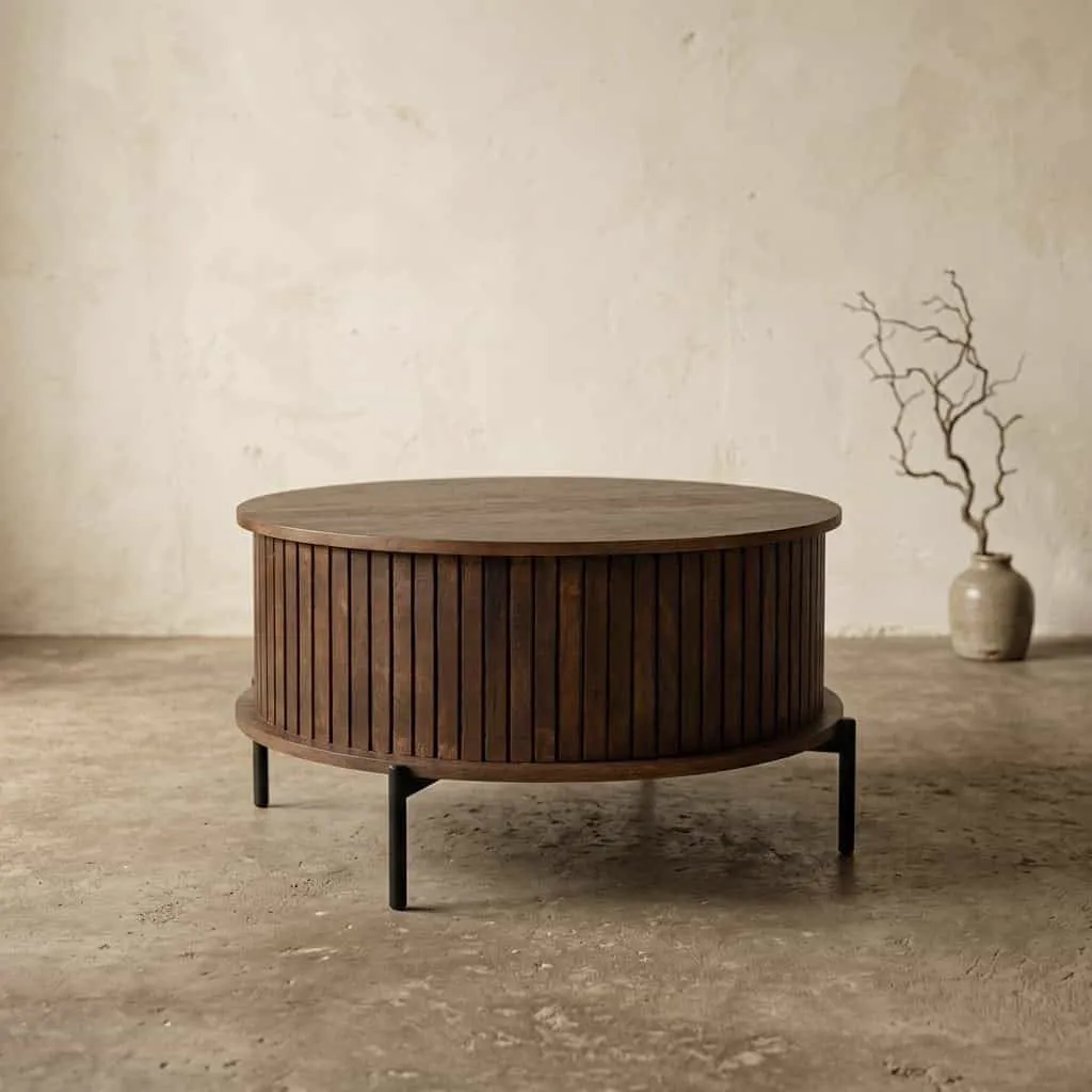 Couchtisch Madison Brown | 80 cm | Rund