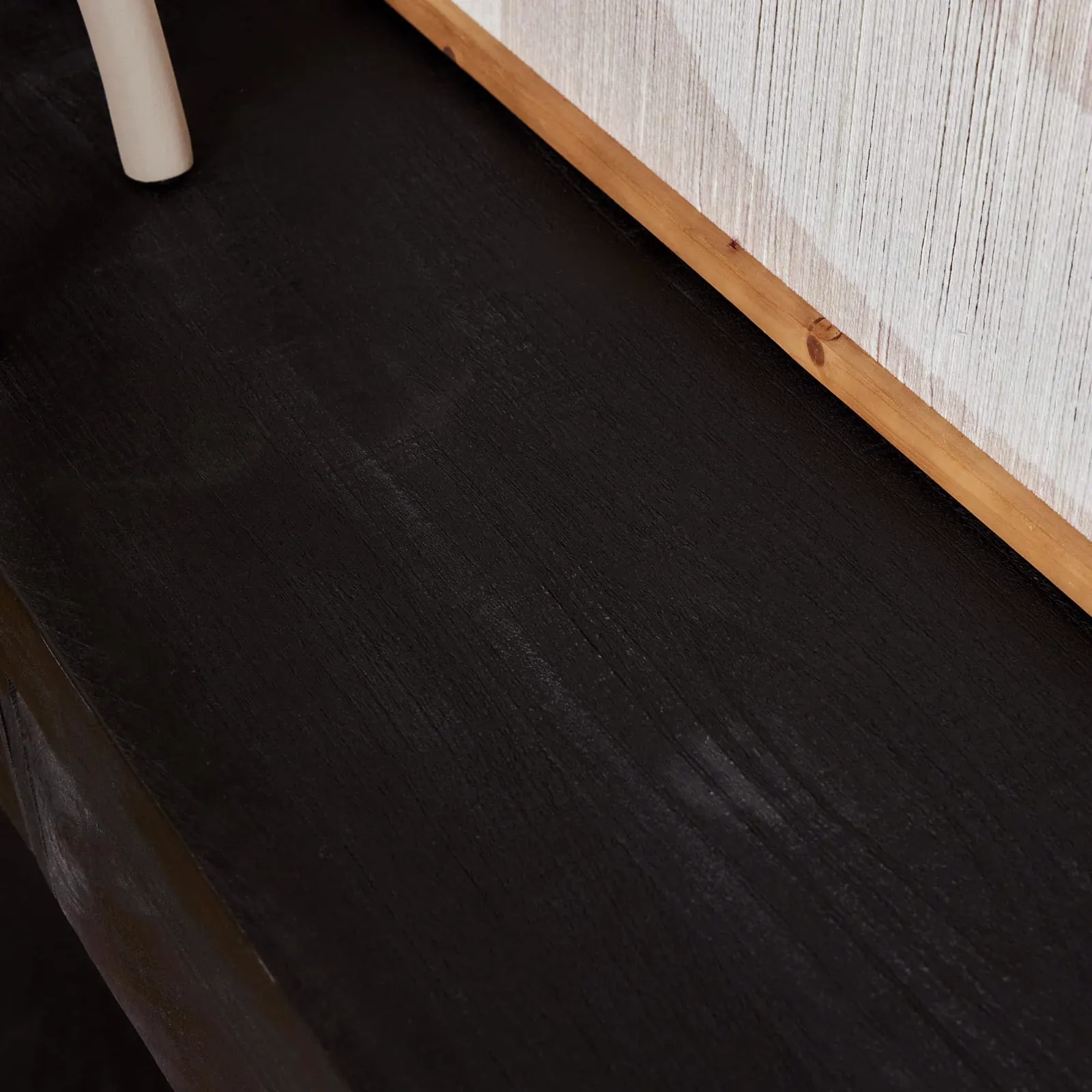 Side table Boaz Black Mango Wood 120 cm - Starfurn