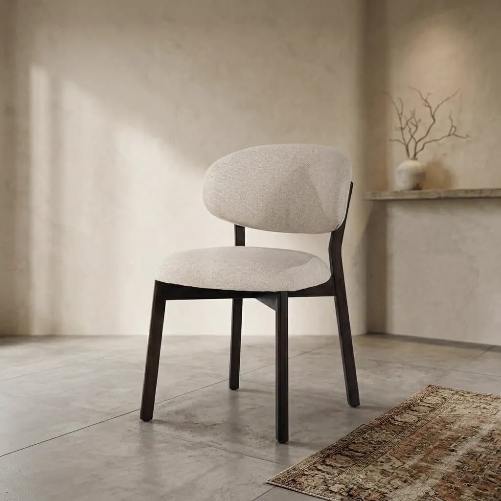 Chair Mikky brown - beige Moon (Fabric) - Eleonora