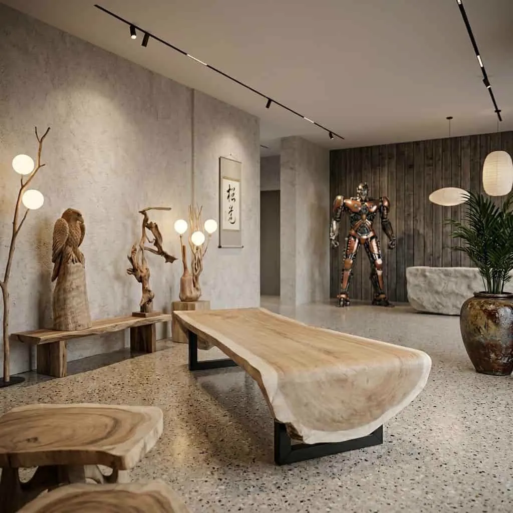 Tree Trunk Table Waterfall Floating 380 cm double - World of Brosi