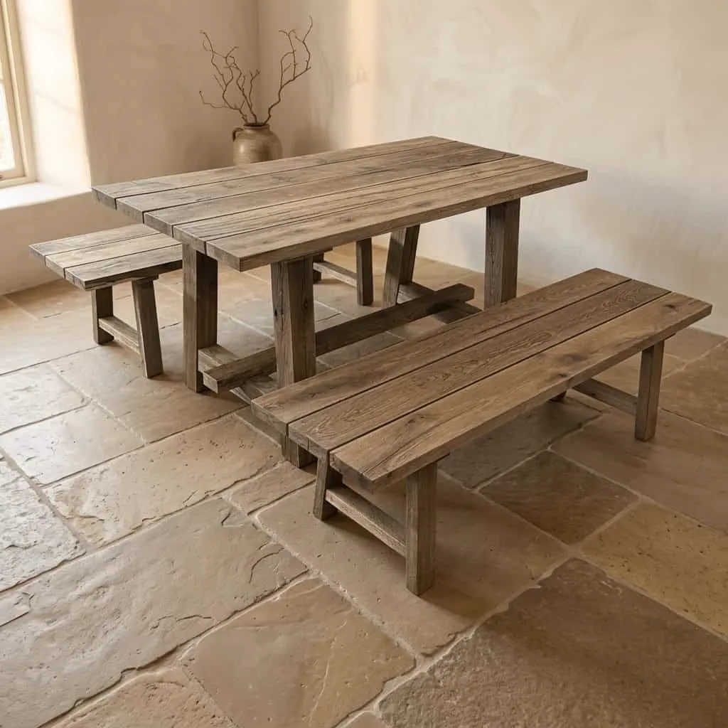 Gartentischset Masimo Eiche