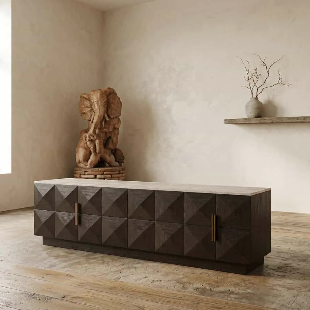 TV unit Claremont brown - Richmond Interiors