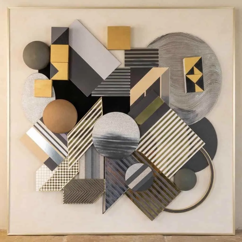 Wandkunst 3D Block black/gold - Richmond Interiors