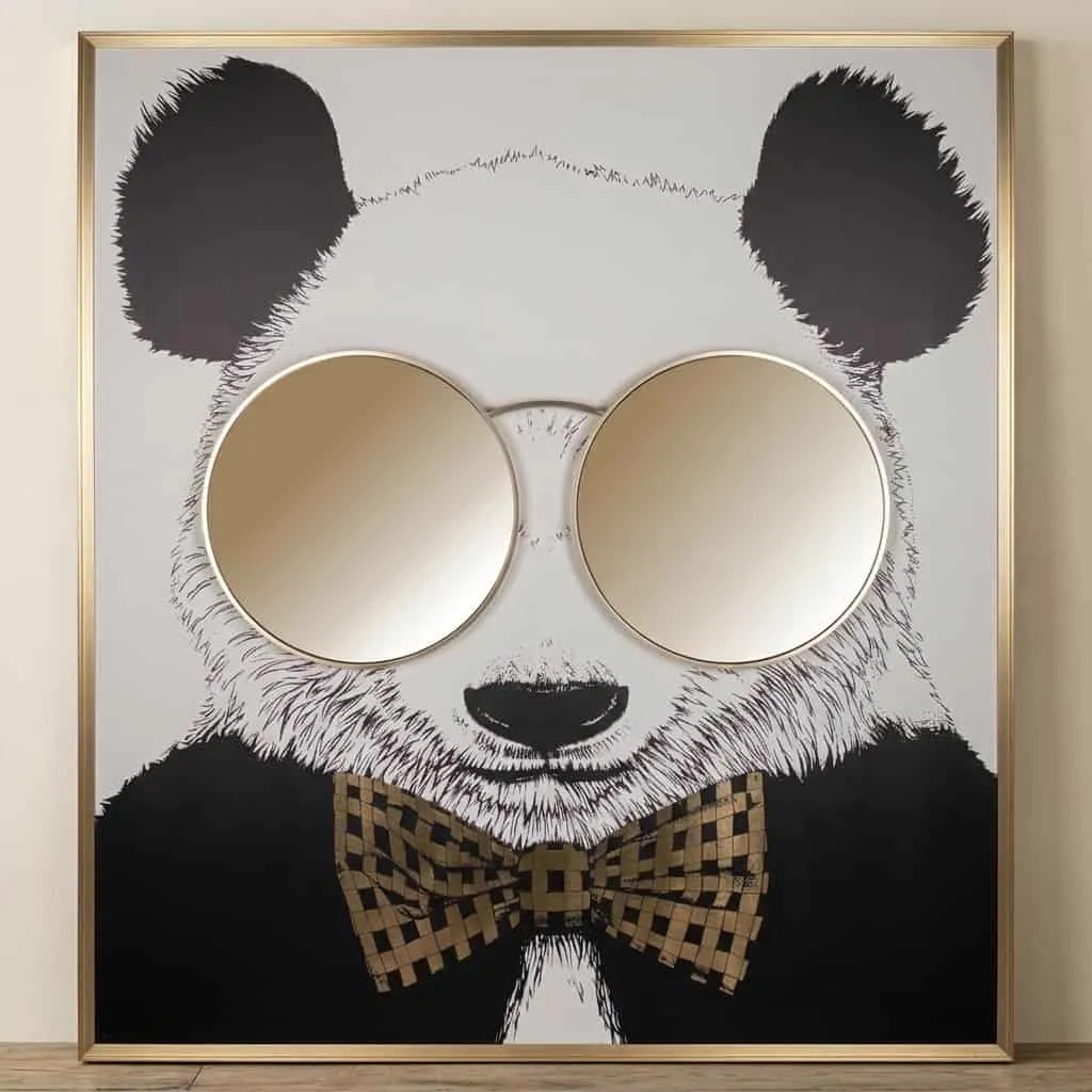 Wandkunst Panda black/gold - Richmond Interiors