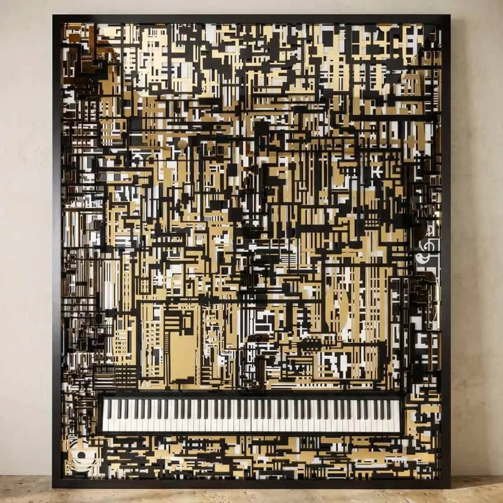 Wall art Wibi black/gold - Richmond Interiors