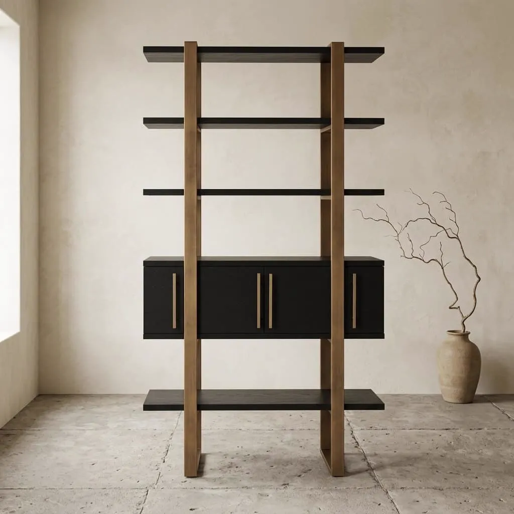 Cambon Wall Cabinet dark coffee - Richmond Interiors