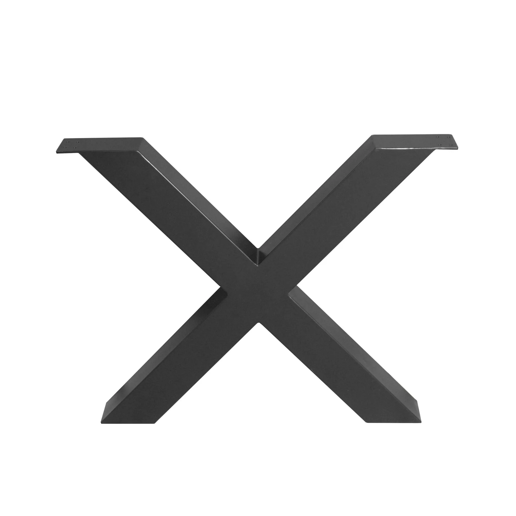 X-Fuß Schwarz Metall, Stilvoller Tischfuß - Starfurn