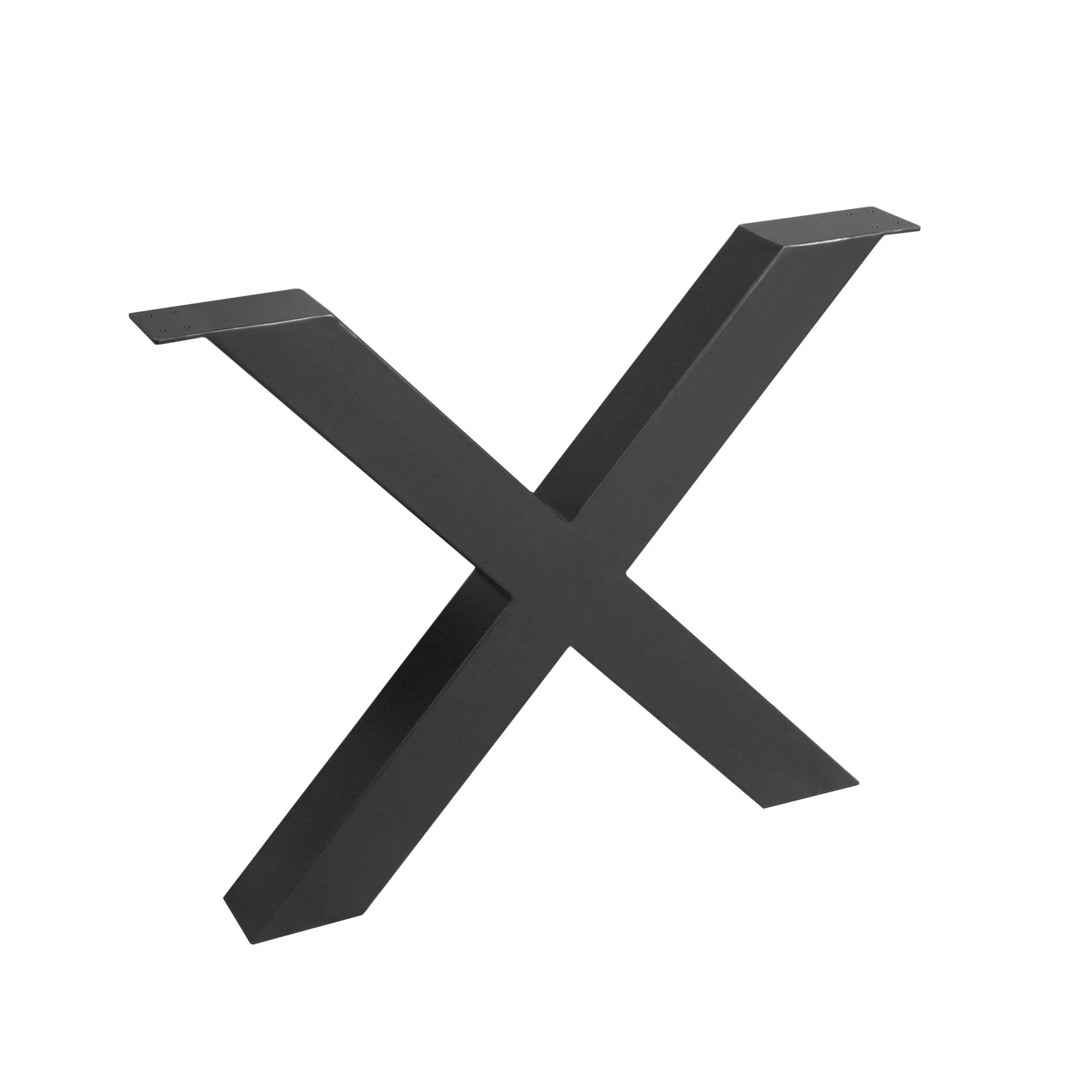 X-Fuß Schwarz Metall, Stilvoller Tischfuß - Starfurn