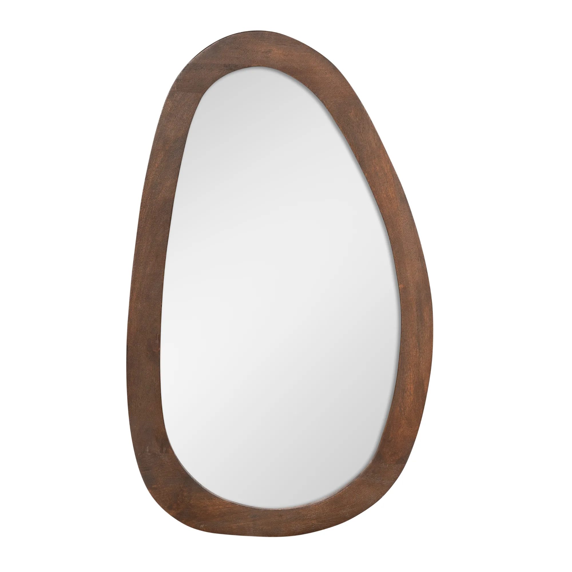 Organischer Wandspiegel Lou, Mangoholz braun 60 cm (Glas) - Starfurn