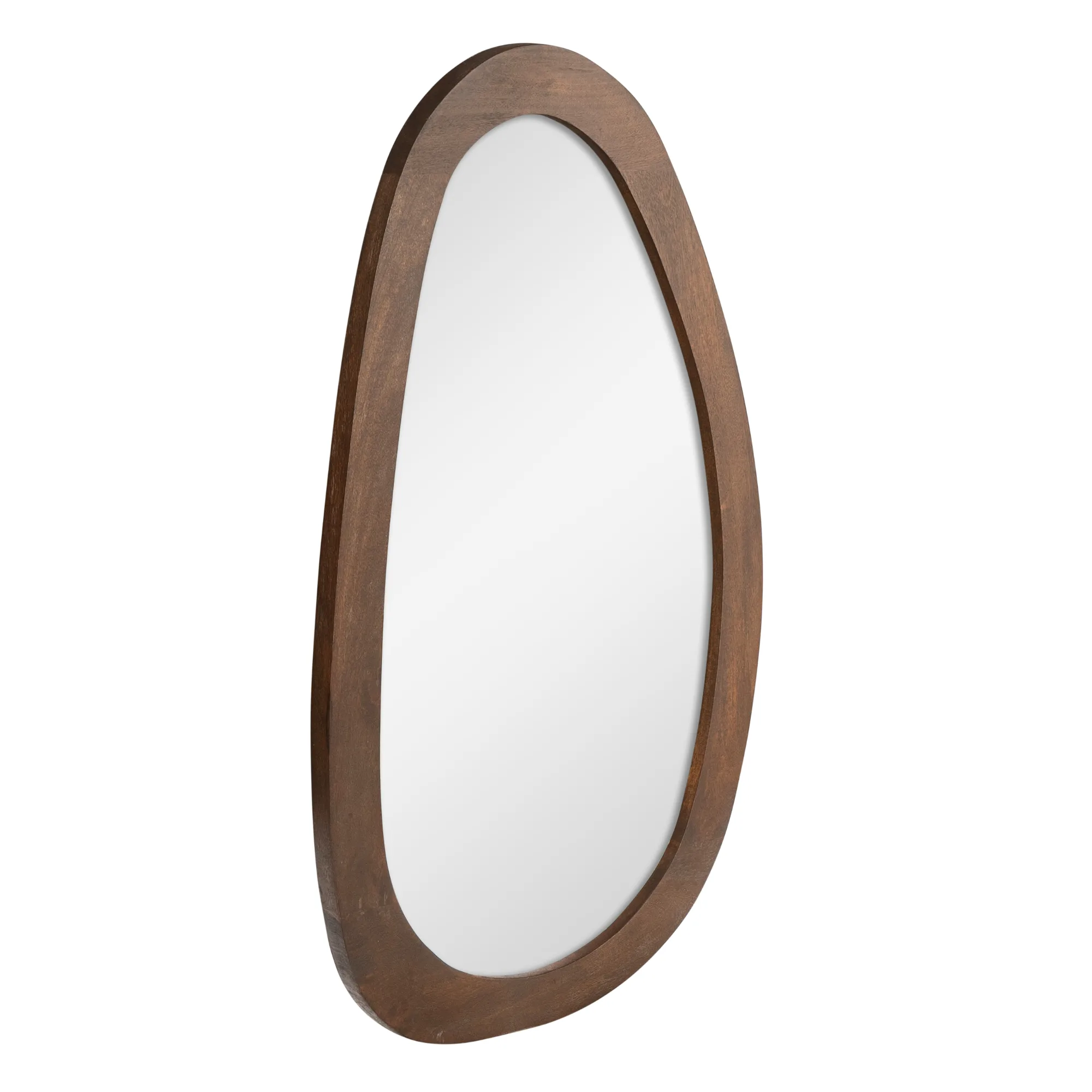 Organischer Wandspiegel Lou, Mangoholz braun 60 cm - Starfurn