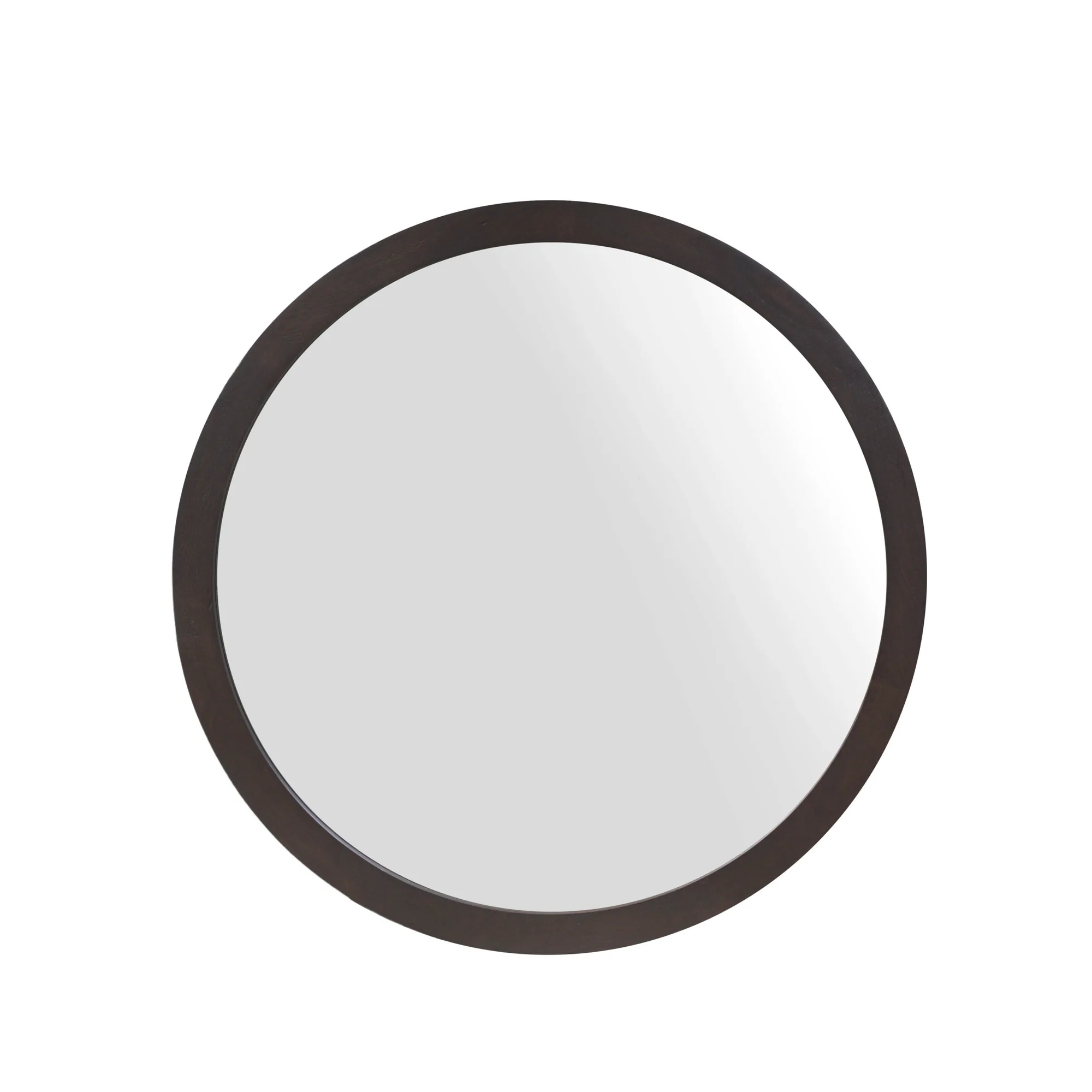 Runder Spiegel Mangoholz braun 60 cm (Glas) - Starfurn