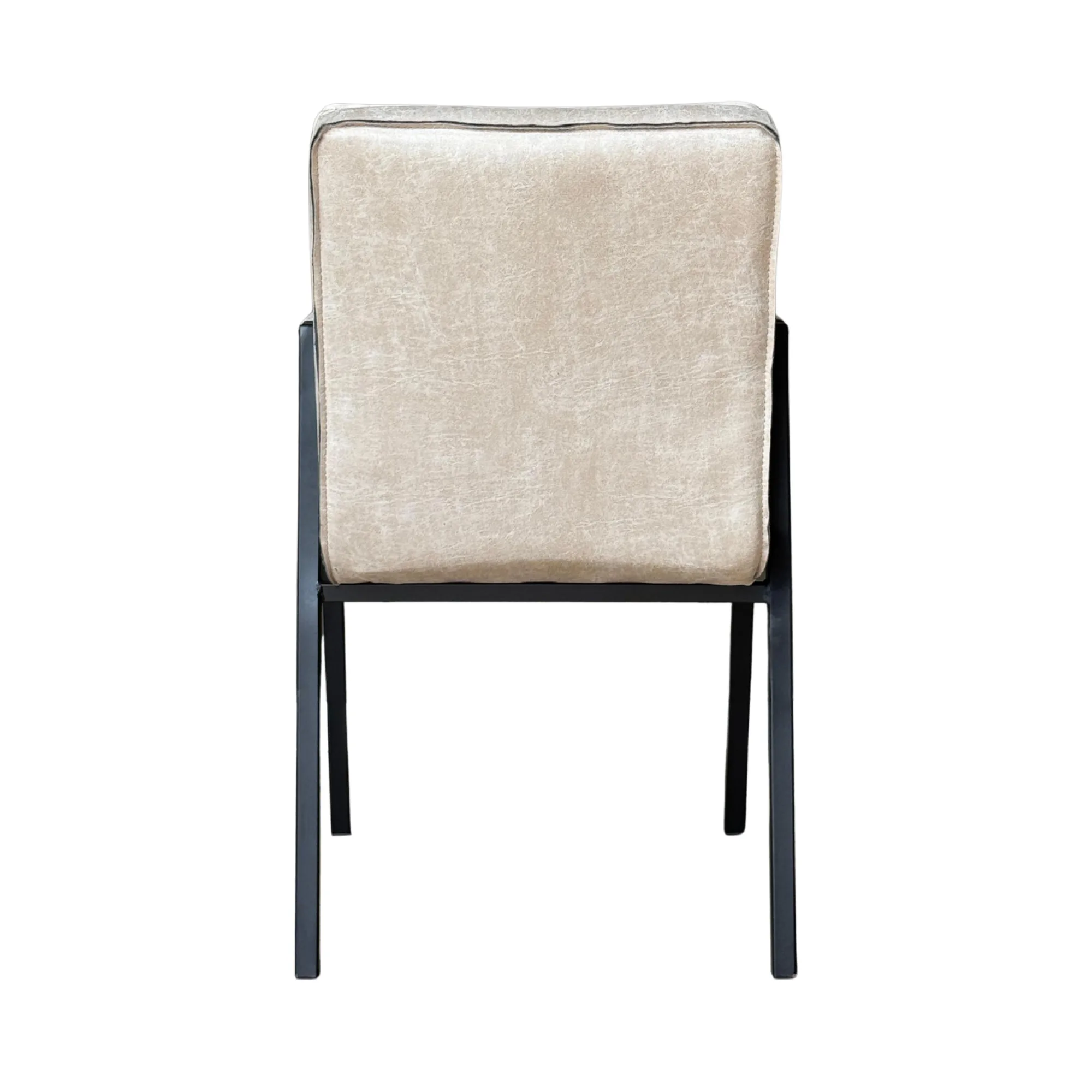 Eetkamerstoel Tivoli met armleuning, beige eco-leer - Starfurn