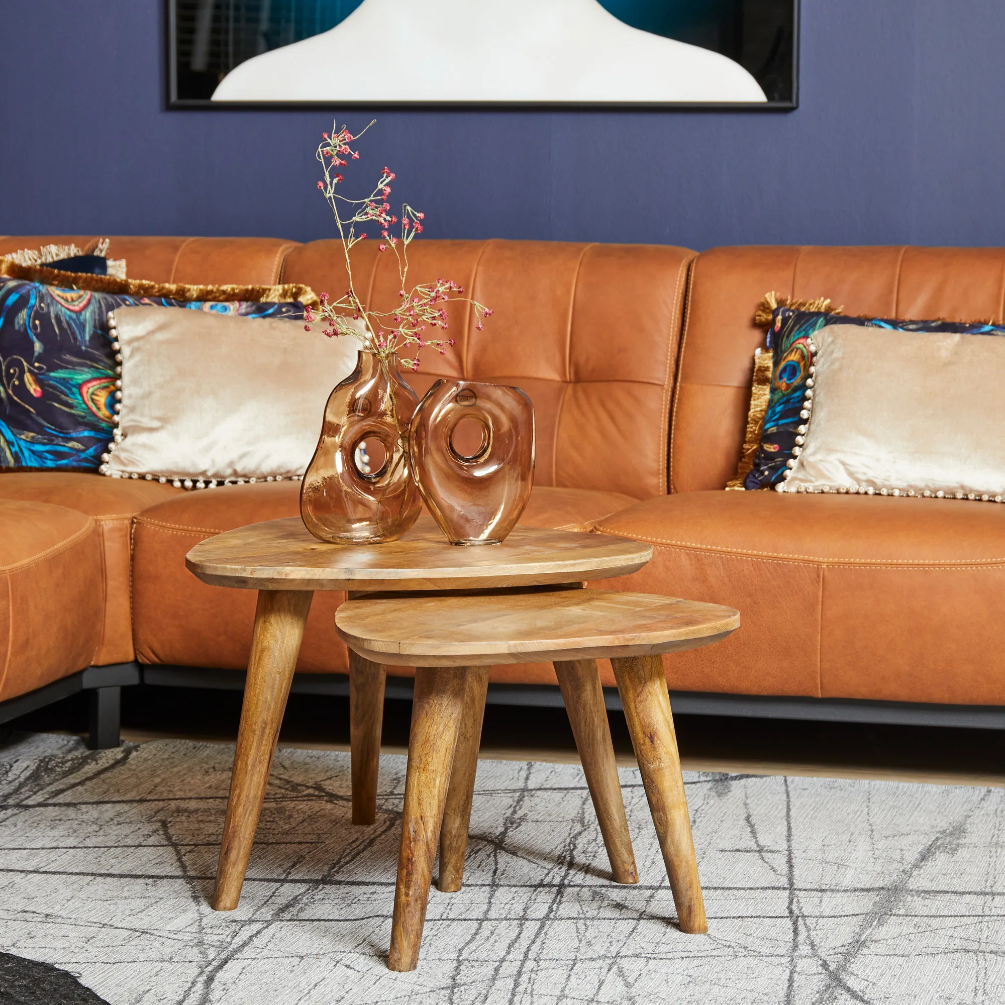 Salontafelset Omaha Mangohout, set van 2 - Starfurn