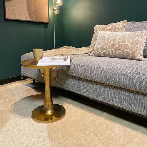 Runder Couchtisch Amara, goldenes Aluminium - Starfurn