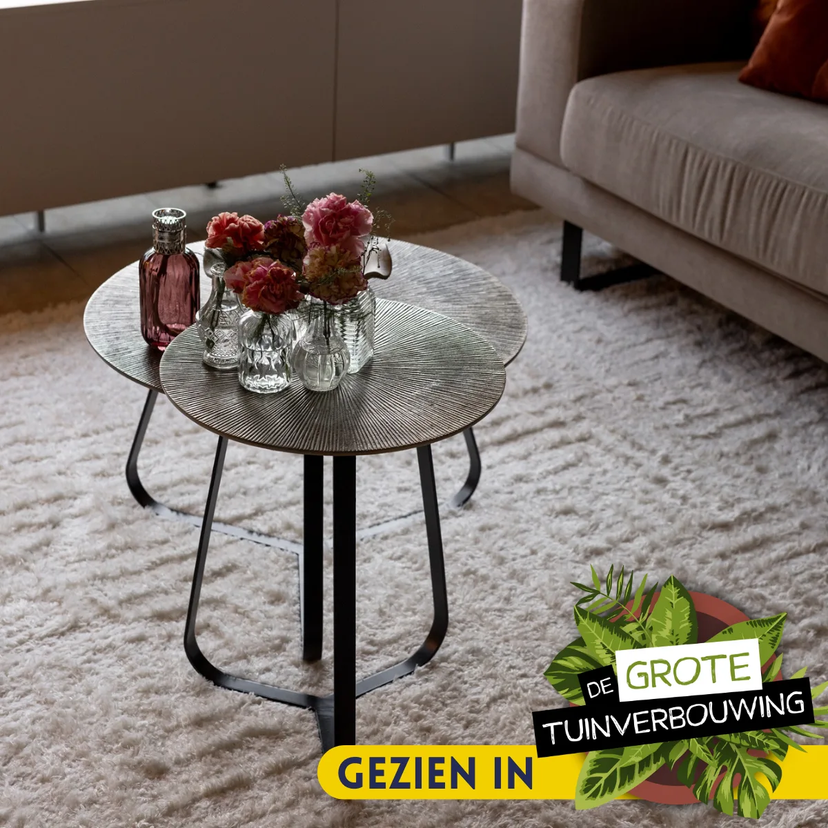 Ronde salontafel Kate goud aluminium 40 cm - Starfurn
