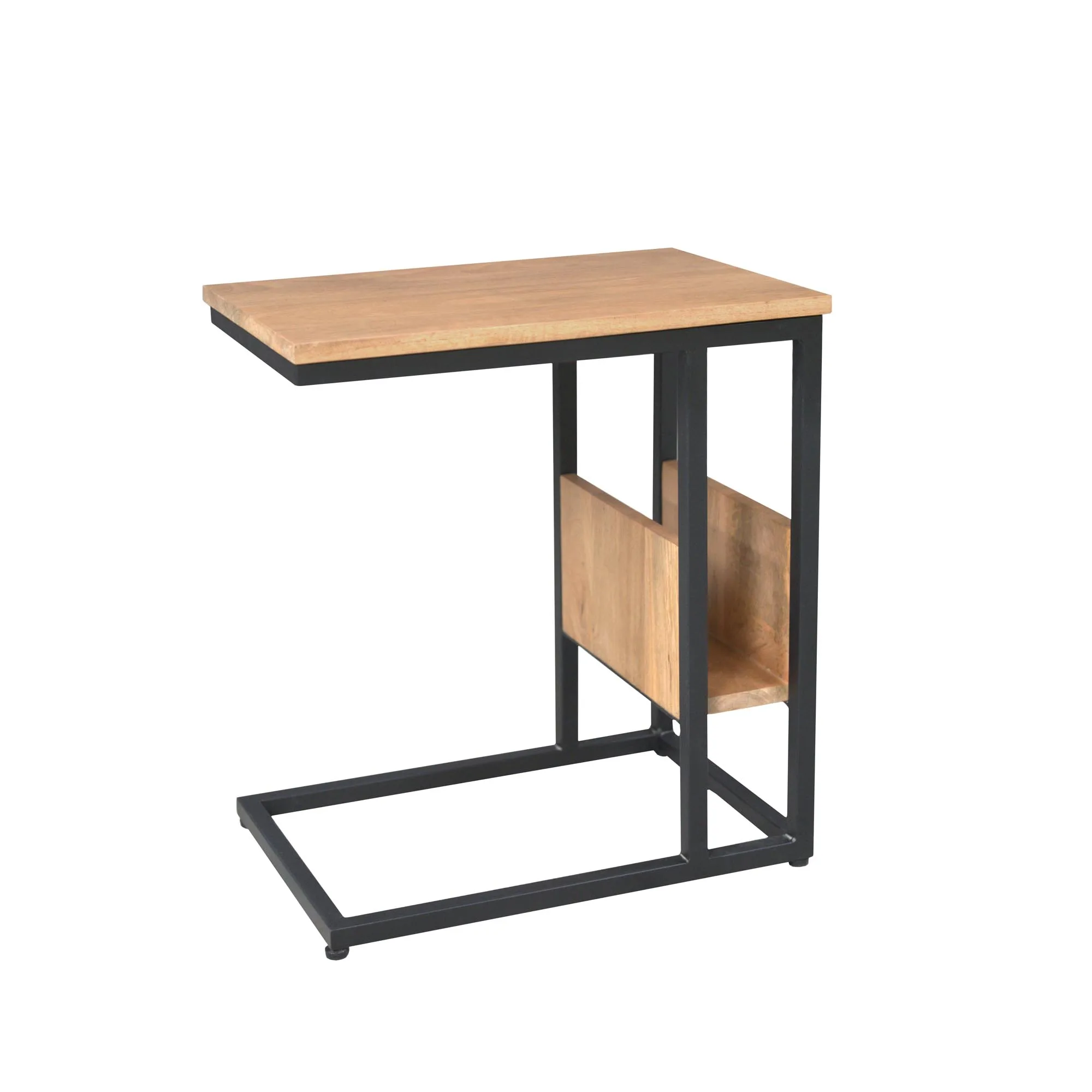 Slider Natur Mangoholz mit schwarzem Metallrahmen - Starfurn