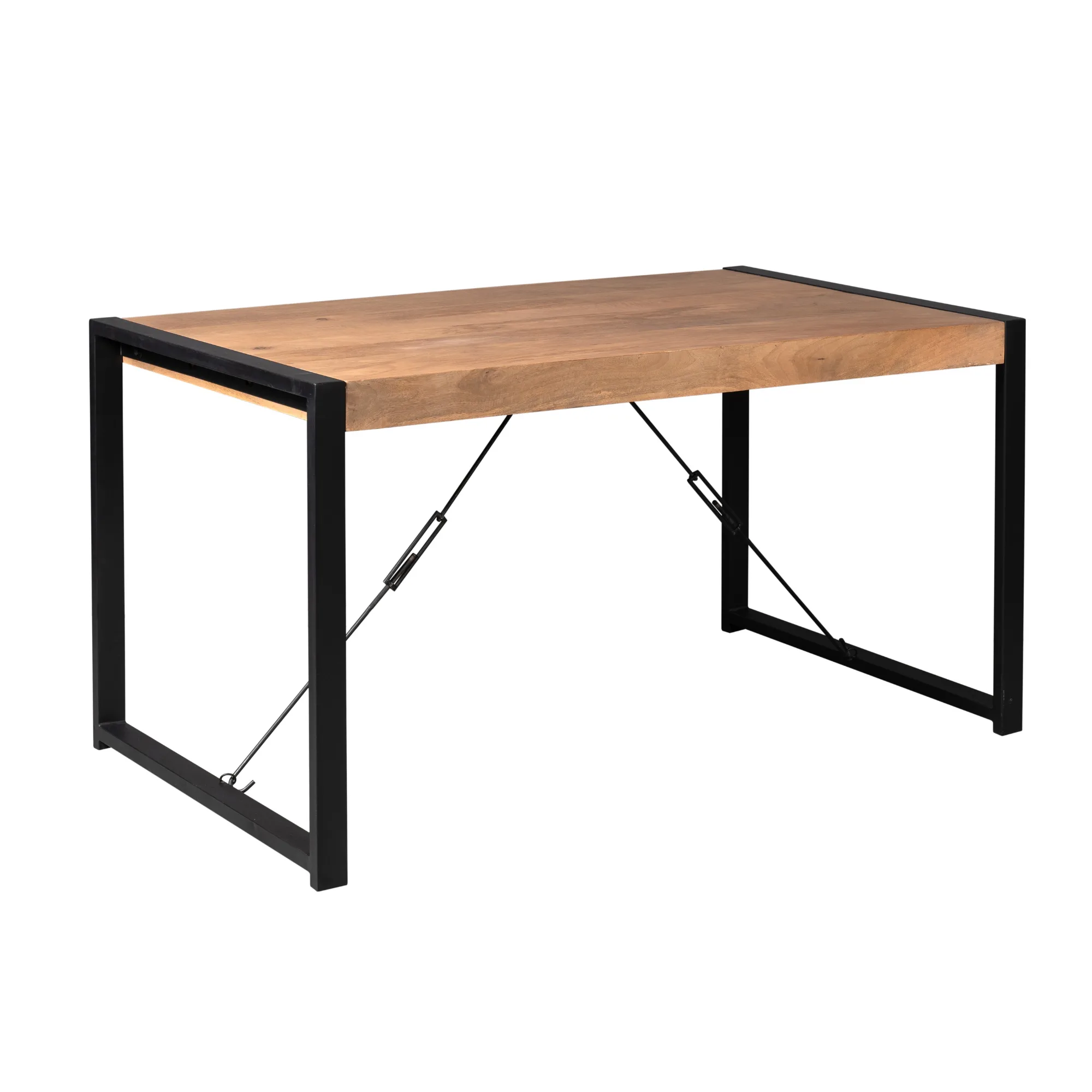 Rechthoekige eettafel Boaz mangohout naturel 140 cm - Starfurn