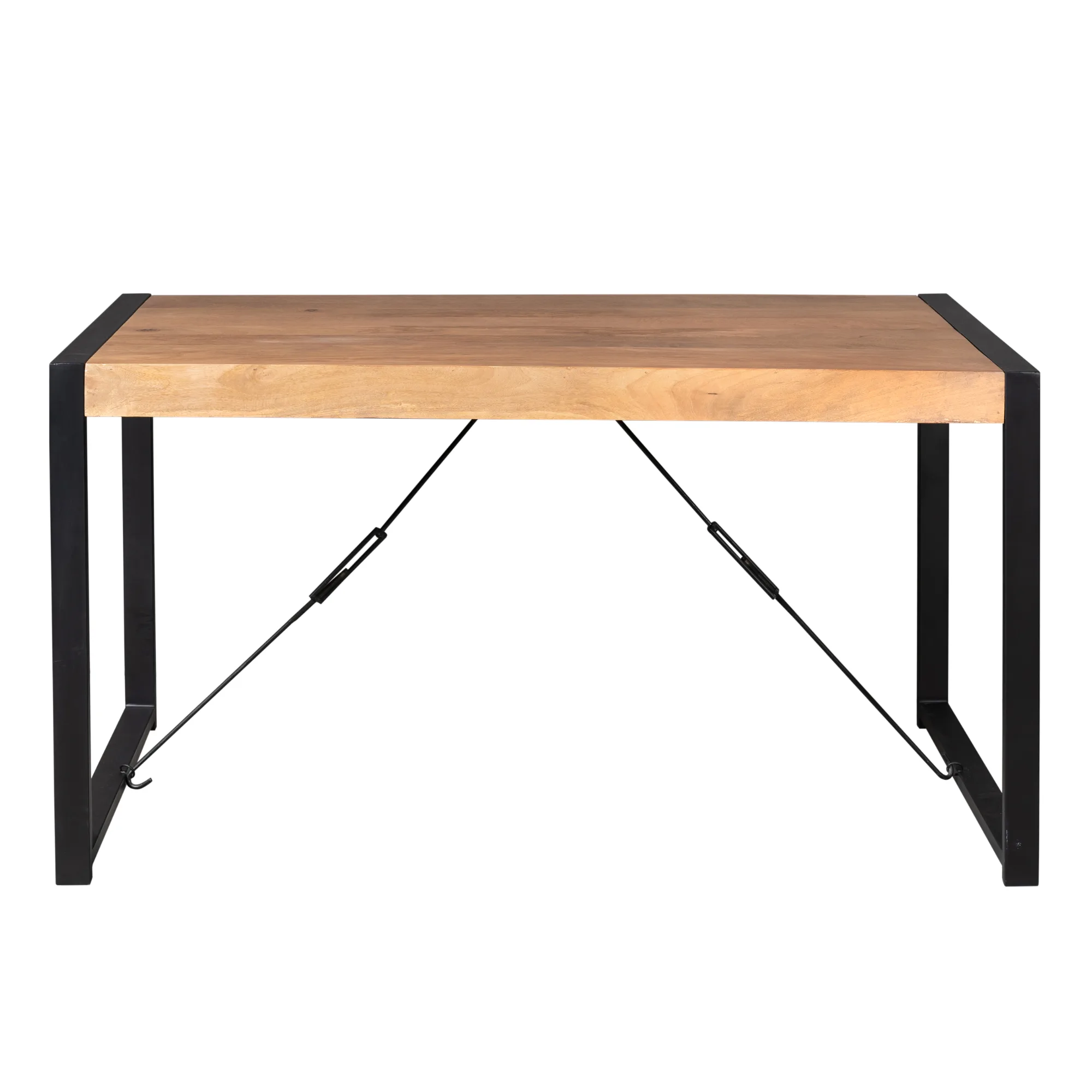 Rechthoekige eettafel Boaz naturel mangohout 160 cm - Starfurn