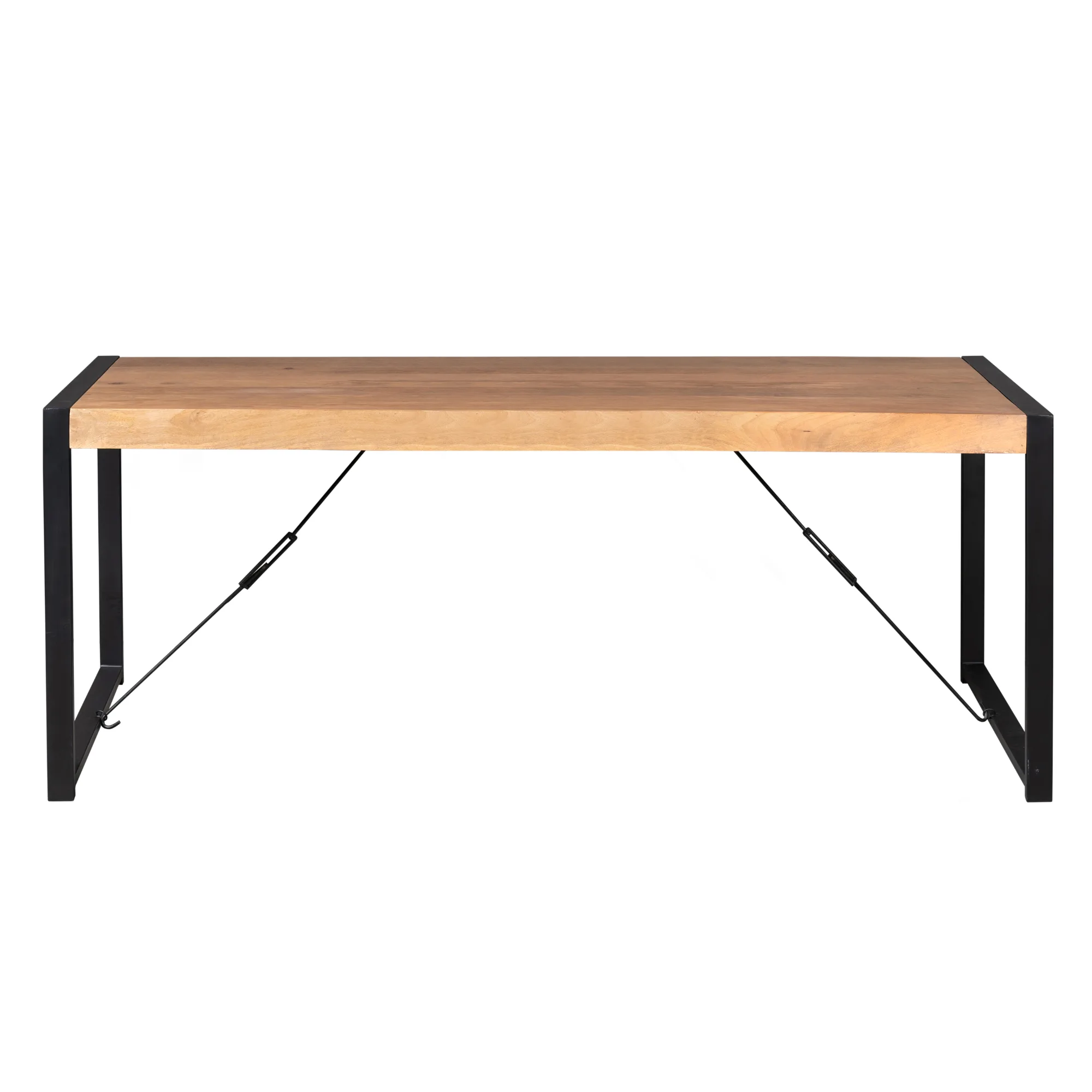 Rechthoekige eettafel Boaz naturel mangohout 200 cm - Starfurn