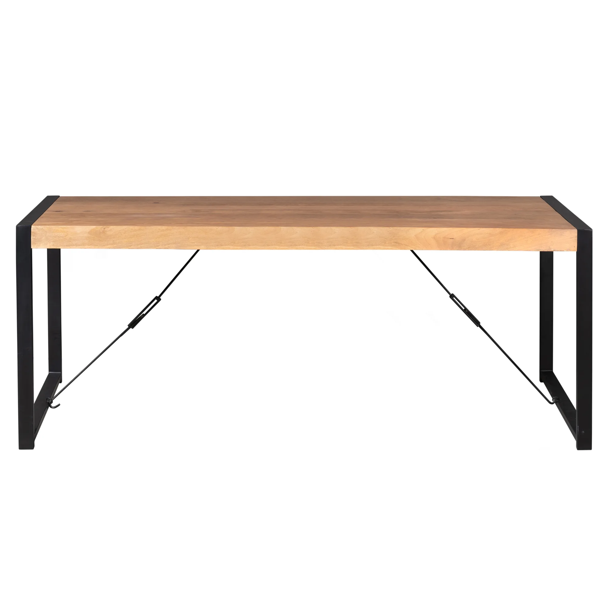 Rechthoekige eettafel Boaz naturel mangohout 220 cm - Starfurn