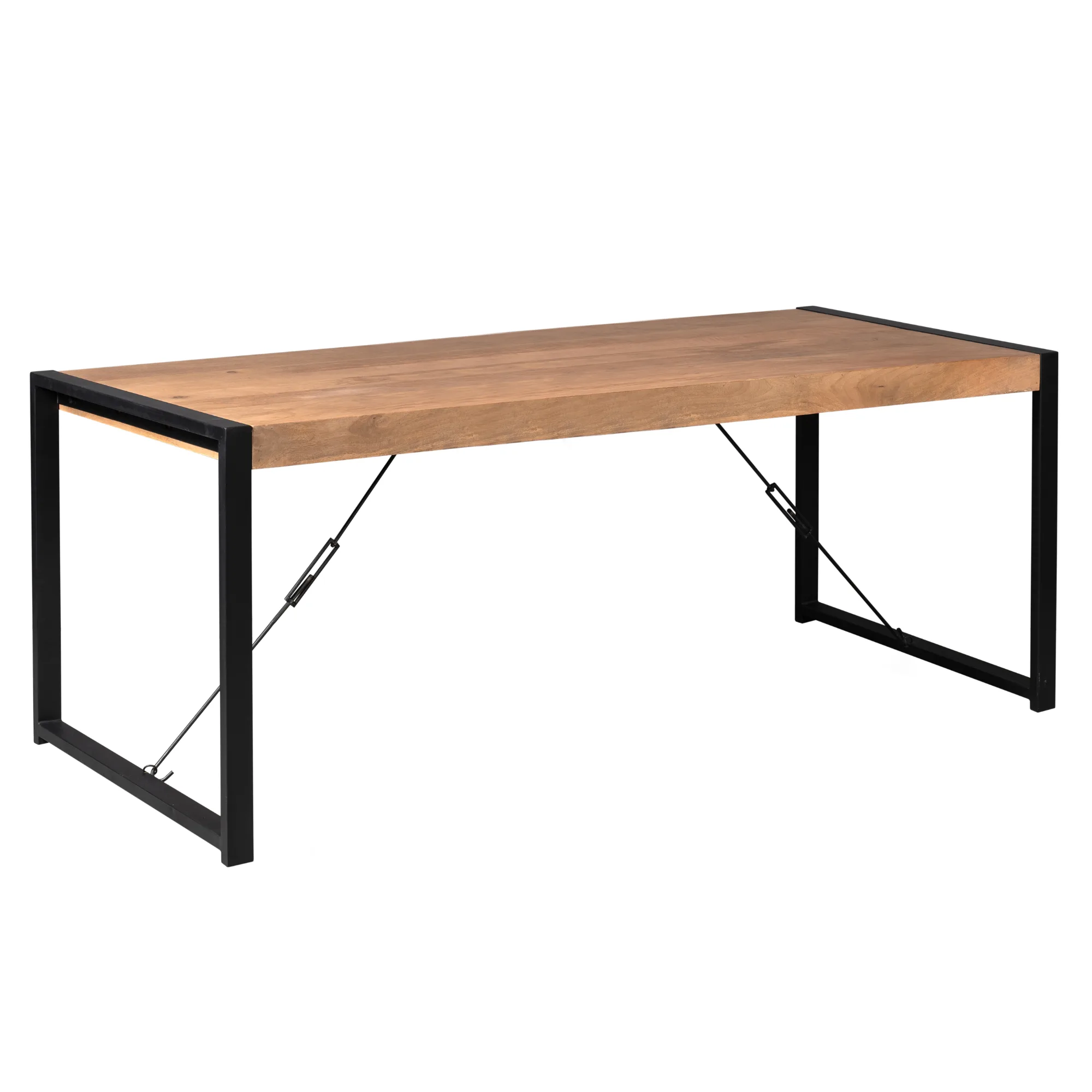 Rechthoekige eettafel Boaz naturel mangohout 220 cm - Starfurn