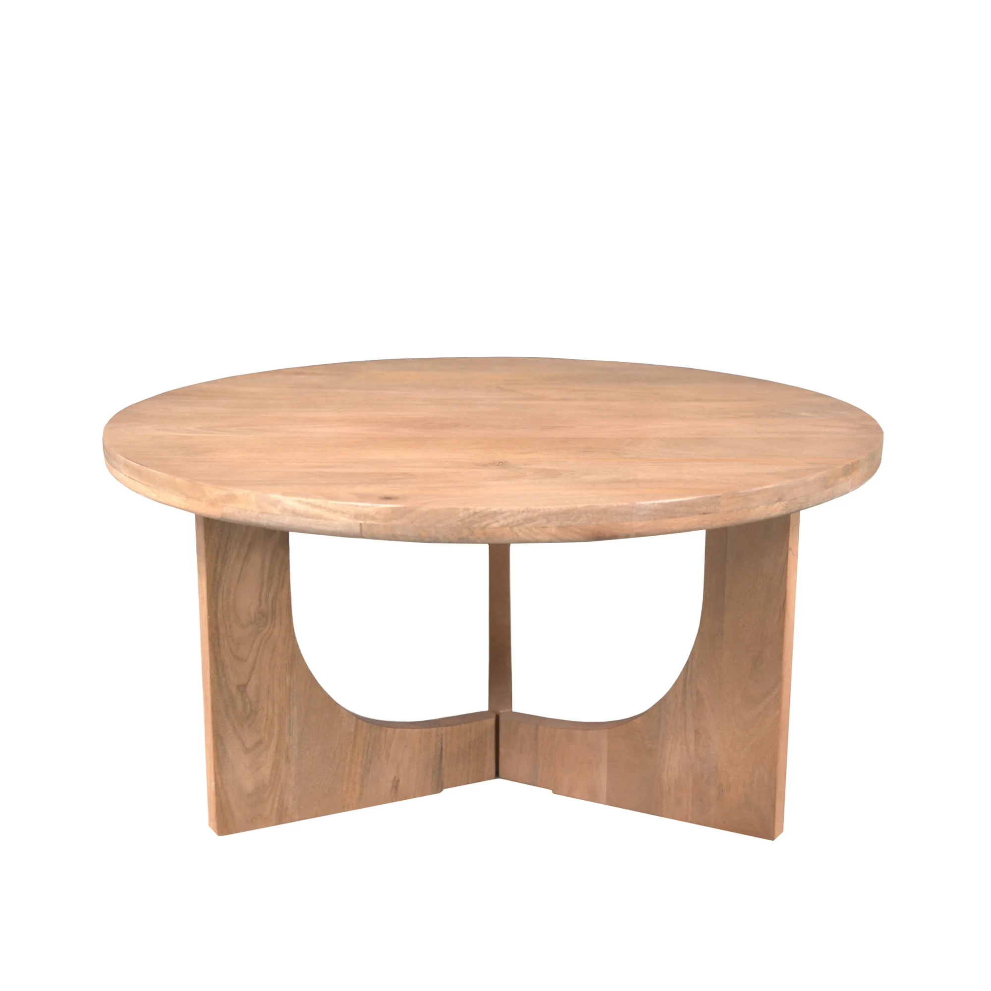 Ronde salontafel Guus naturel mangohout 80 cm - Starfurn