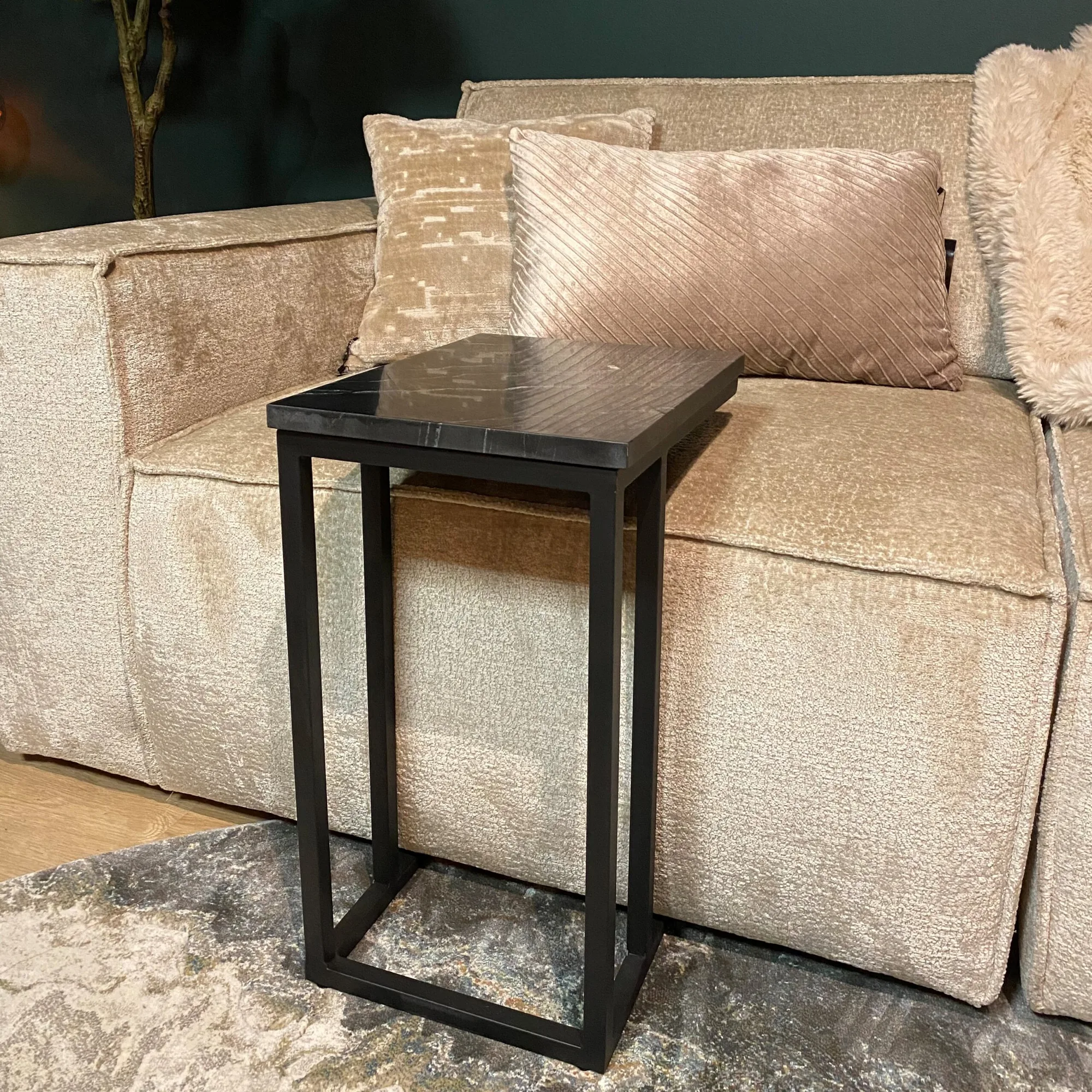 Slider Nova bijzettafel zwart marmer - Starfurn