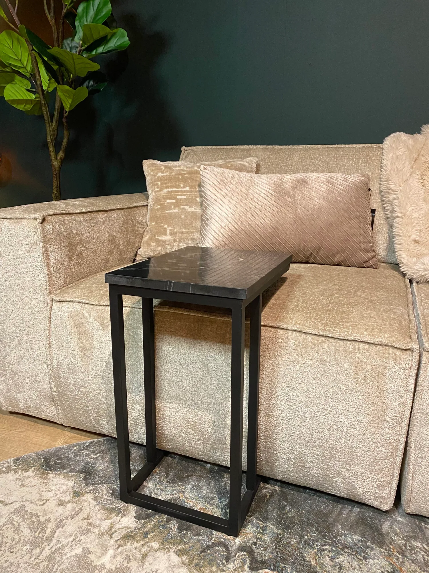 Slider Nova bijzettafel zwart marmer - Starfurn