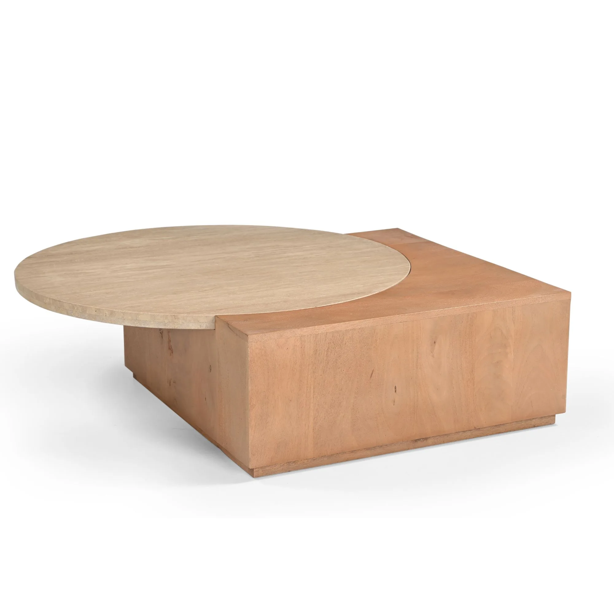 Salontafel Numa Naturel Travertijn, rond 103 cm - Starfurn