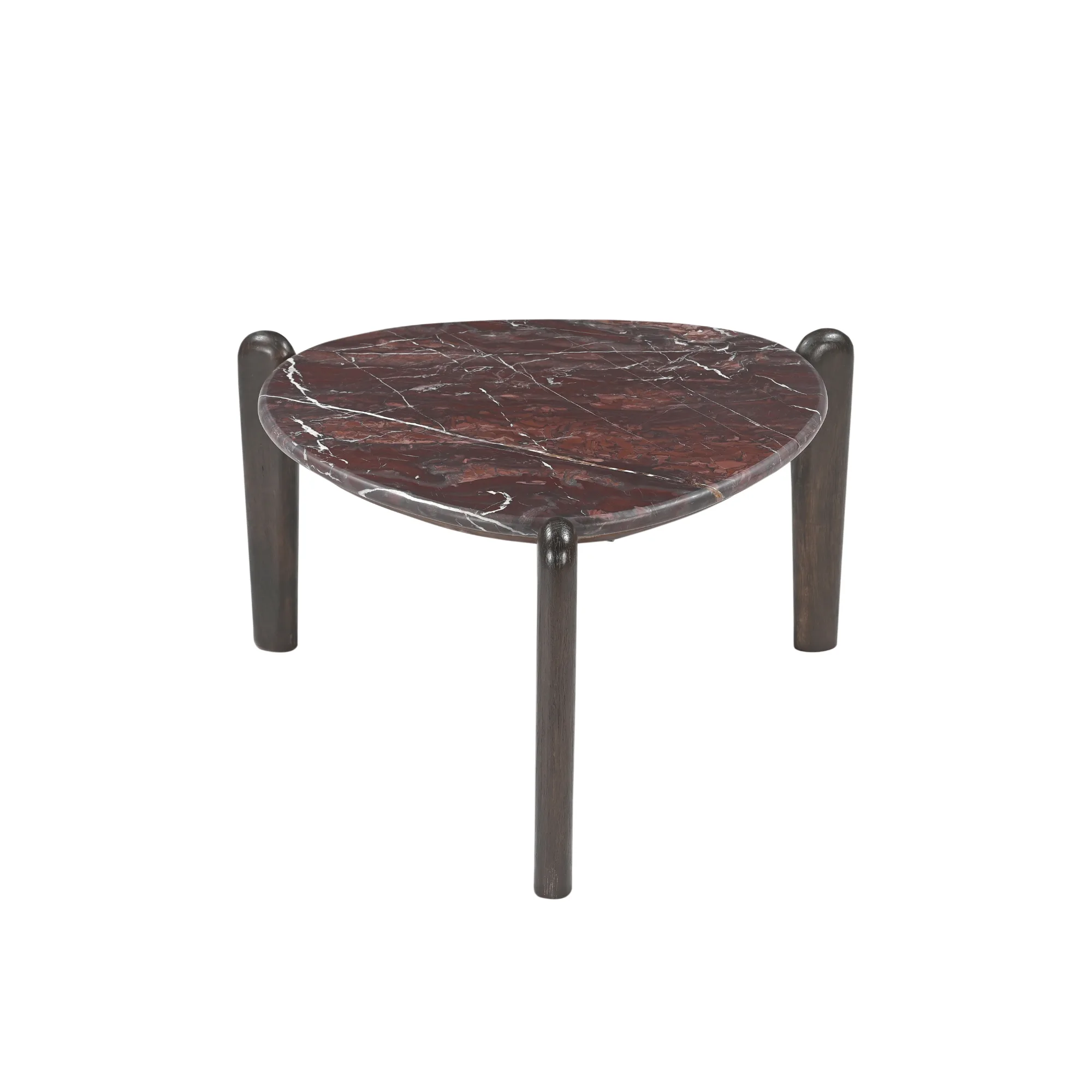 Ronde bijzettafel Alva, Red Levanto marmer 66 cm - Starfurn