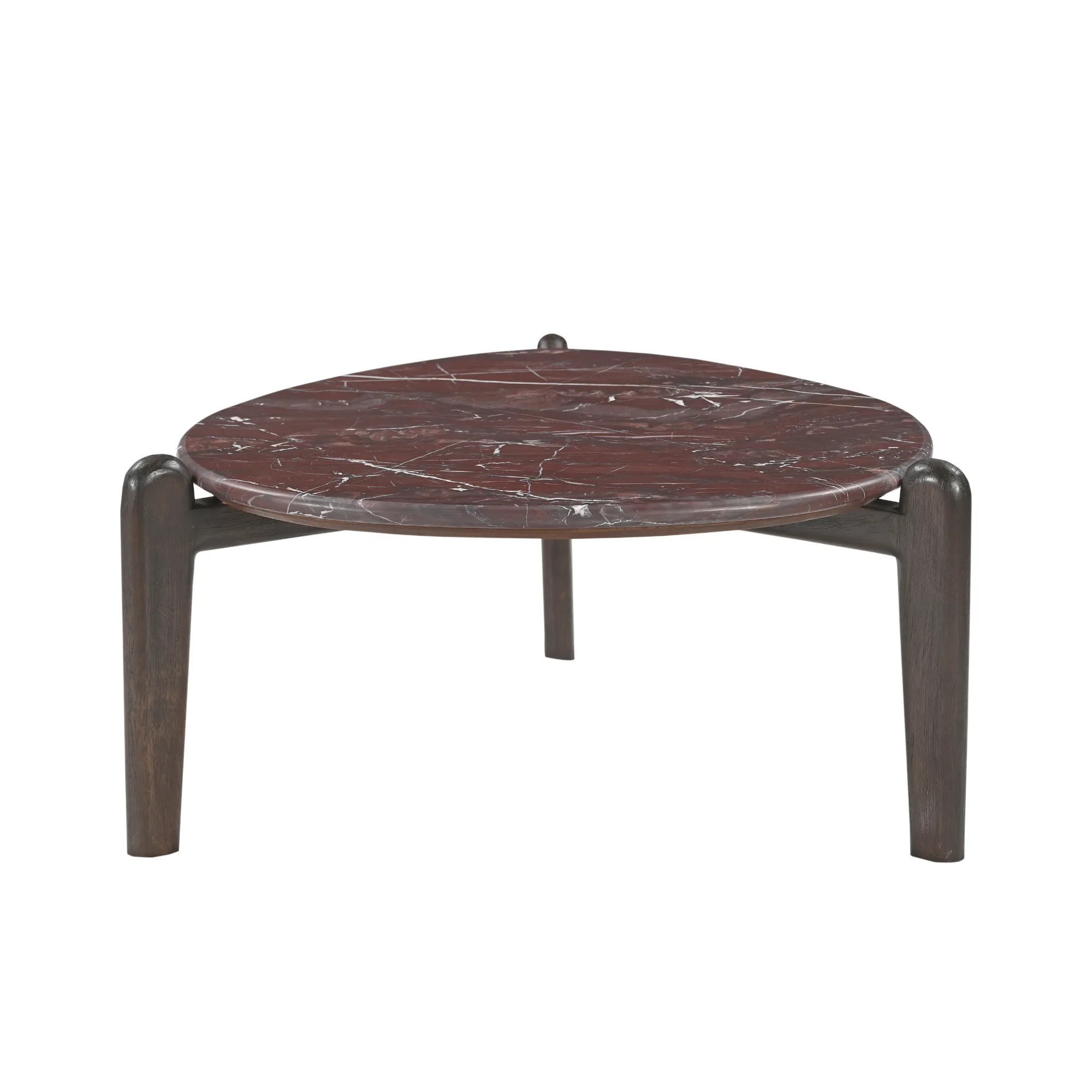 Ronde bijzettafel Alva, Red Levanto marmer 66 cm - Starfurn