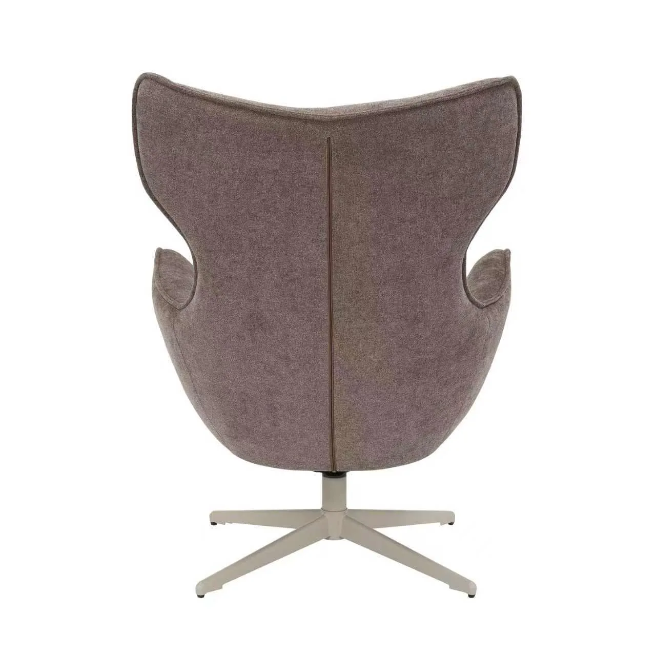 Drehbarer Sessel Julia, brauner Stoff mit Metallbein - Starfurn