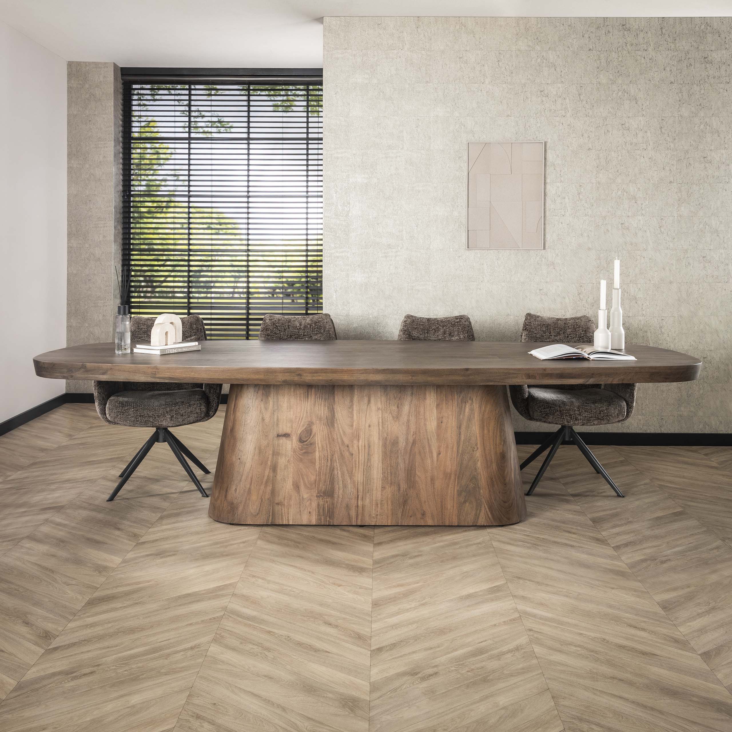 Eettafel Arcadia deens ovaal 240cm / Massief acacia bruin - Zijlstra
