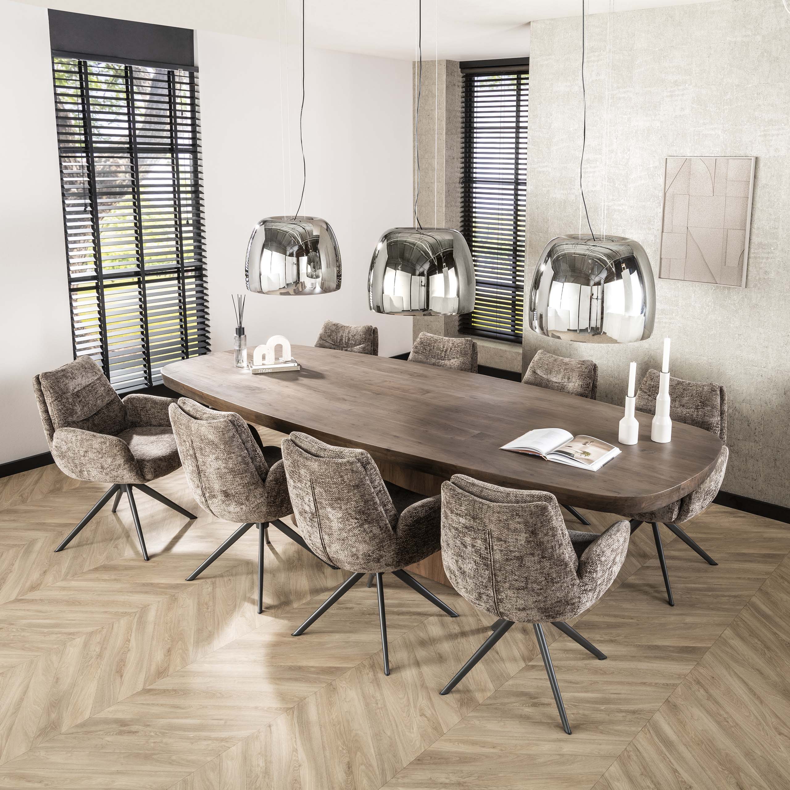 Eettafel Arcadia deens ovaal 240cm / Massief acacia bruin - Zijlstra
