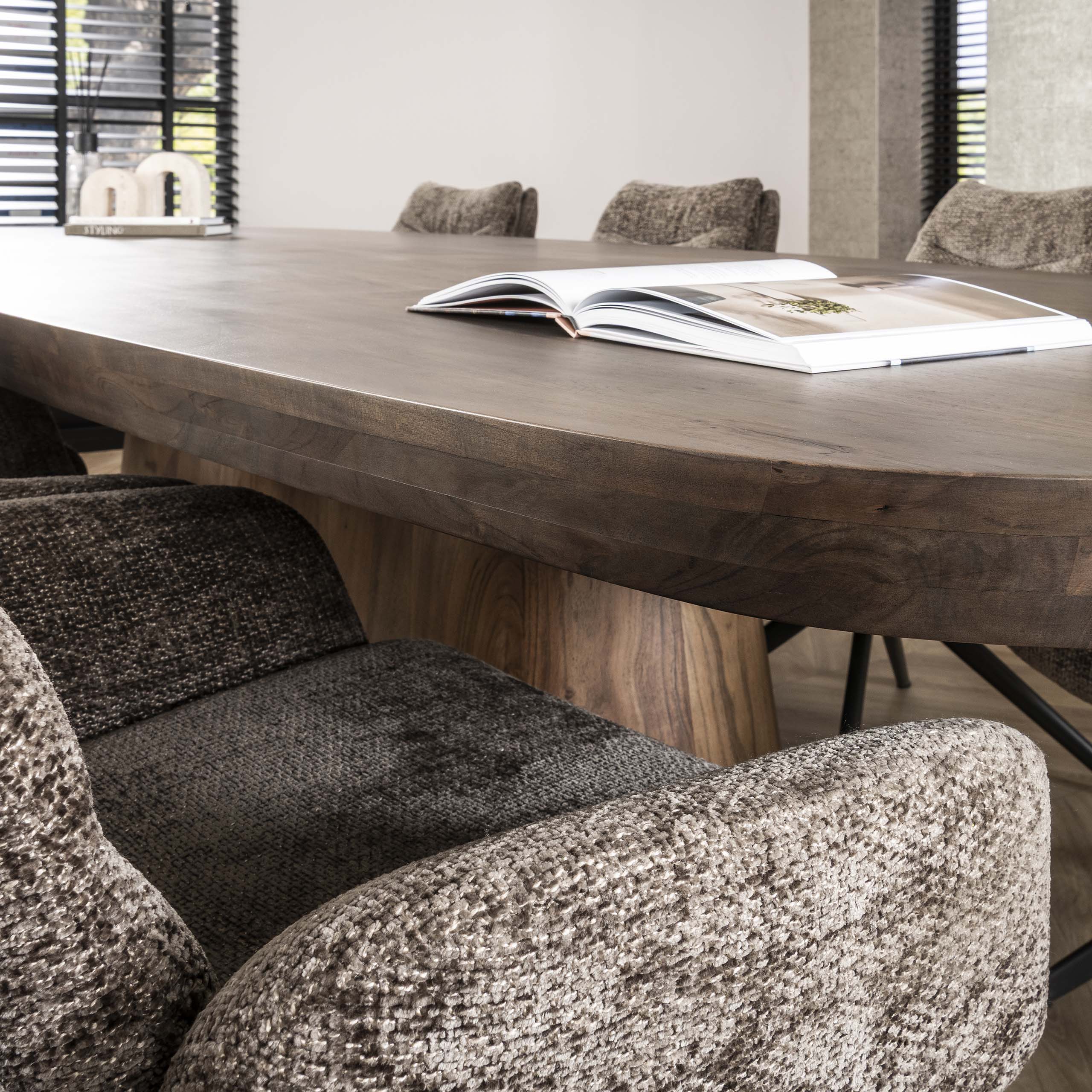 Eettafel Arcadia deens ovaal 240cm / Massief acacia bruin - Zijlstra