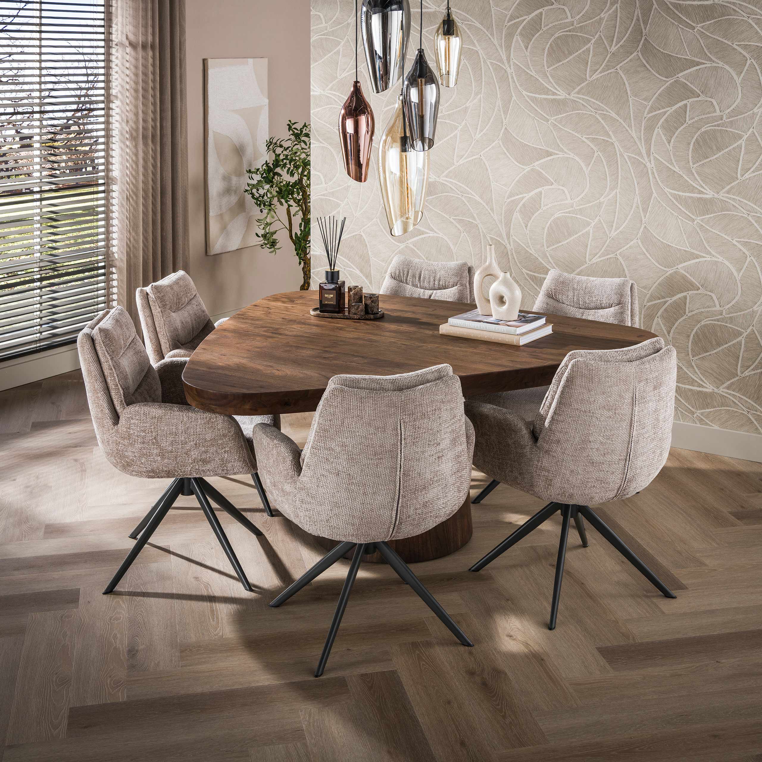Eettafel Arcadia triangle 165cm / Massief acacia bruin - Zijlstra