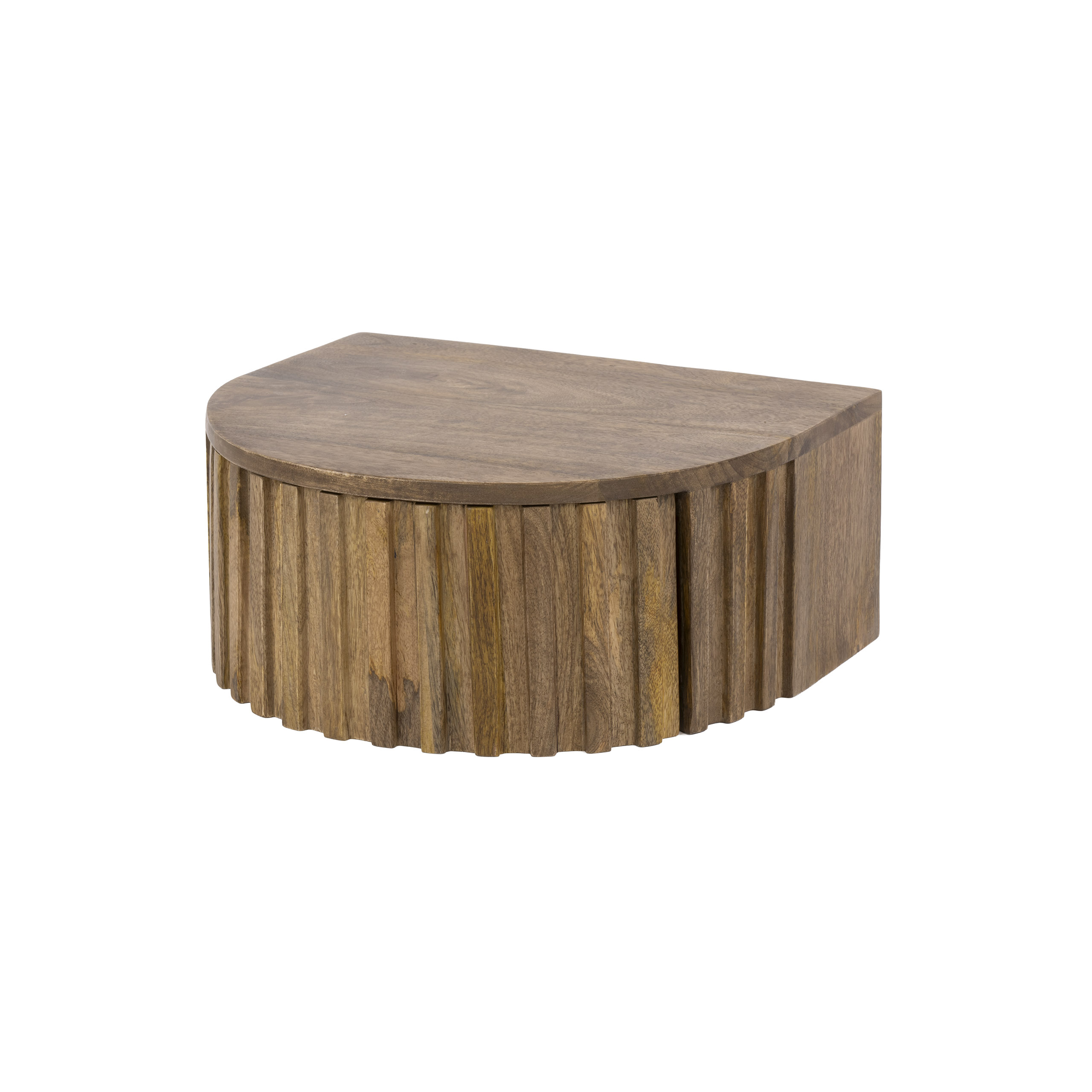 Schwebender Nachttisch Ridge mit 1 Schublade aus massivem Mangoholz Sand (Massiv Mango Sand) - Emmo Design