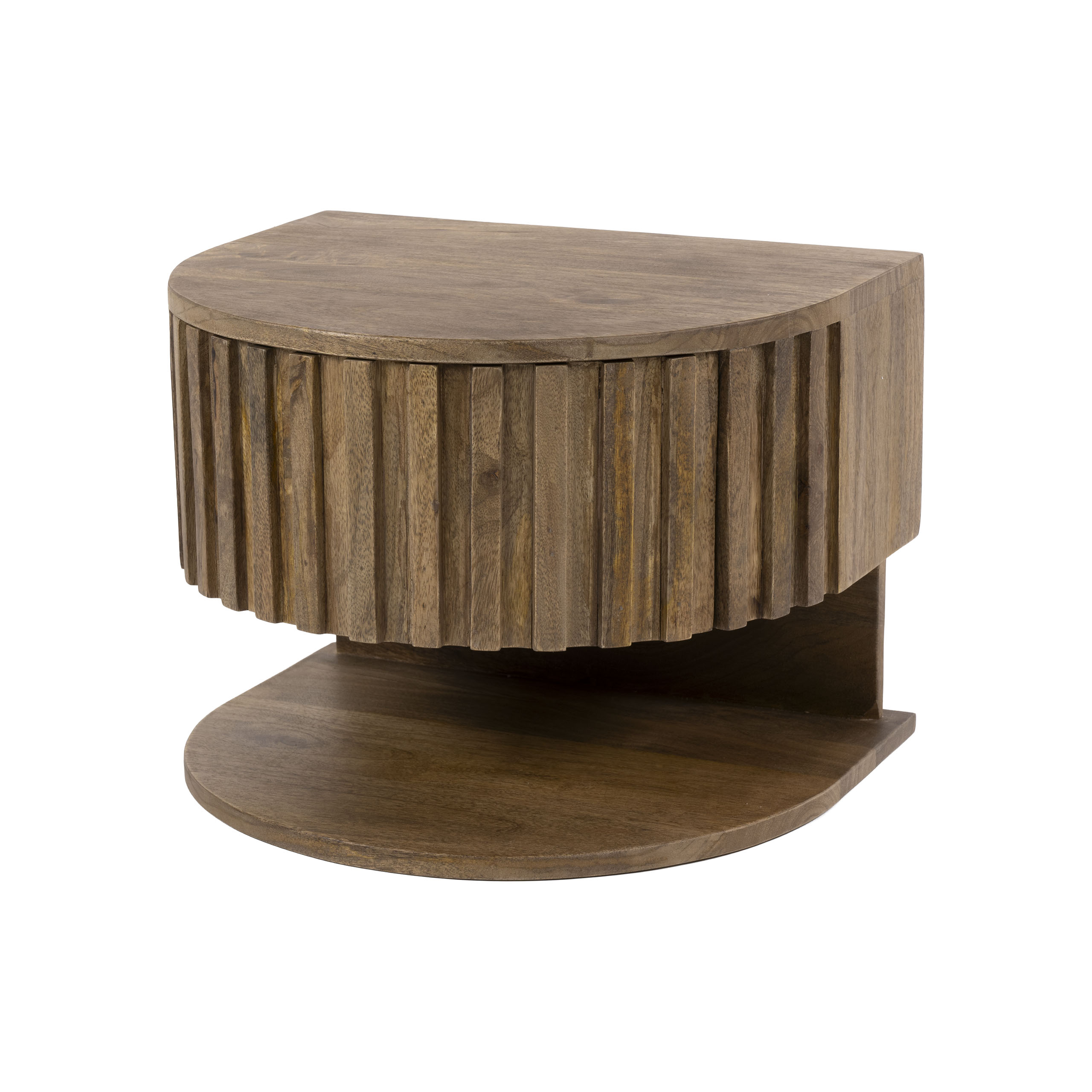 Mesita de noche Ridge shelve flotante 1 cajón / Mango macizo arena - Zijlstra