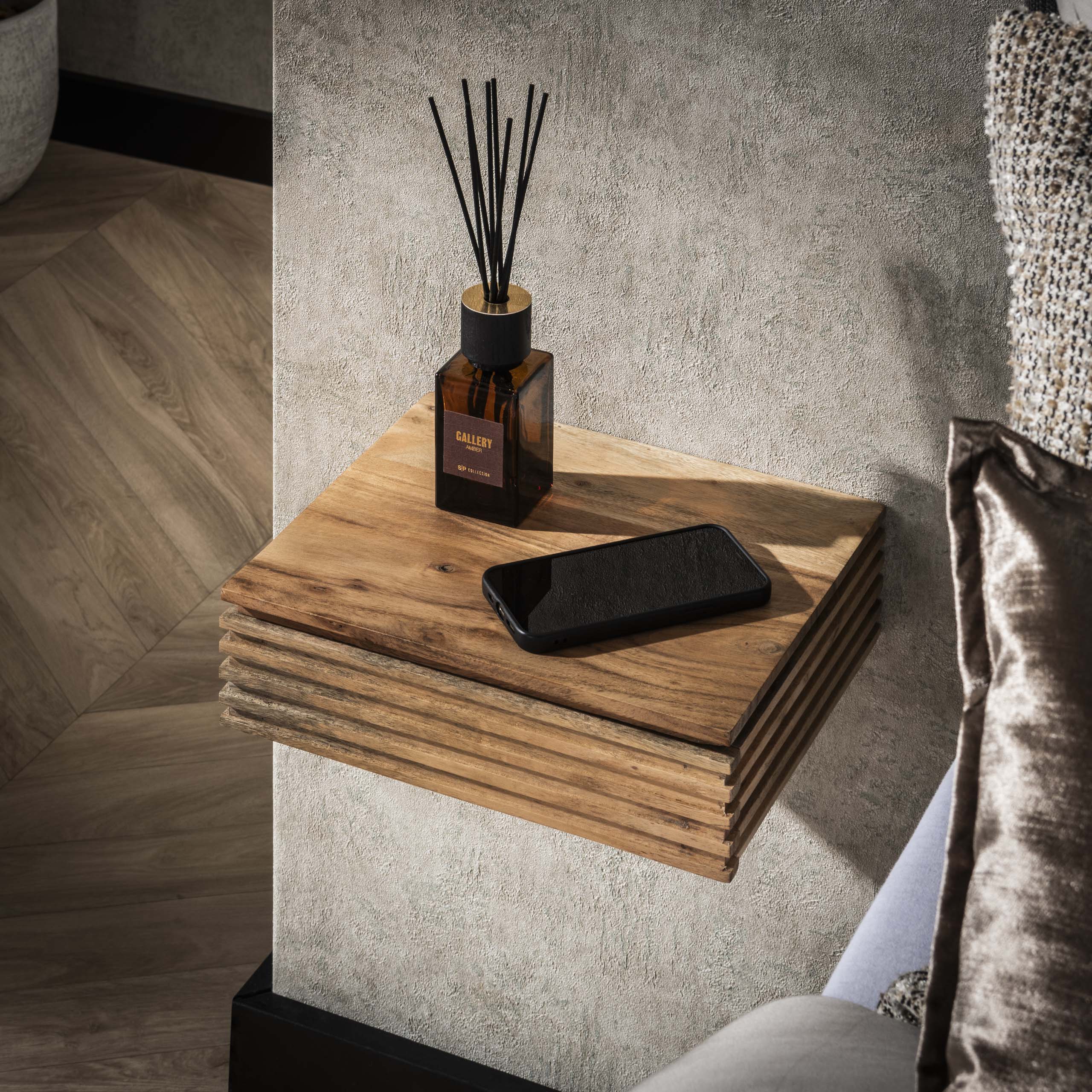 Nachtkastje Layer XS 1 lade set van 2 / Massief acacia - Zijlstra