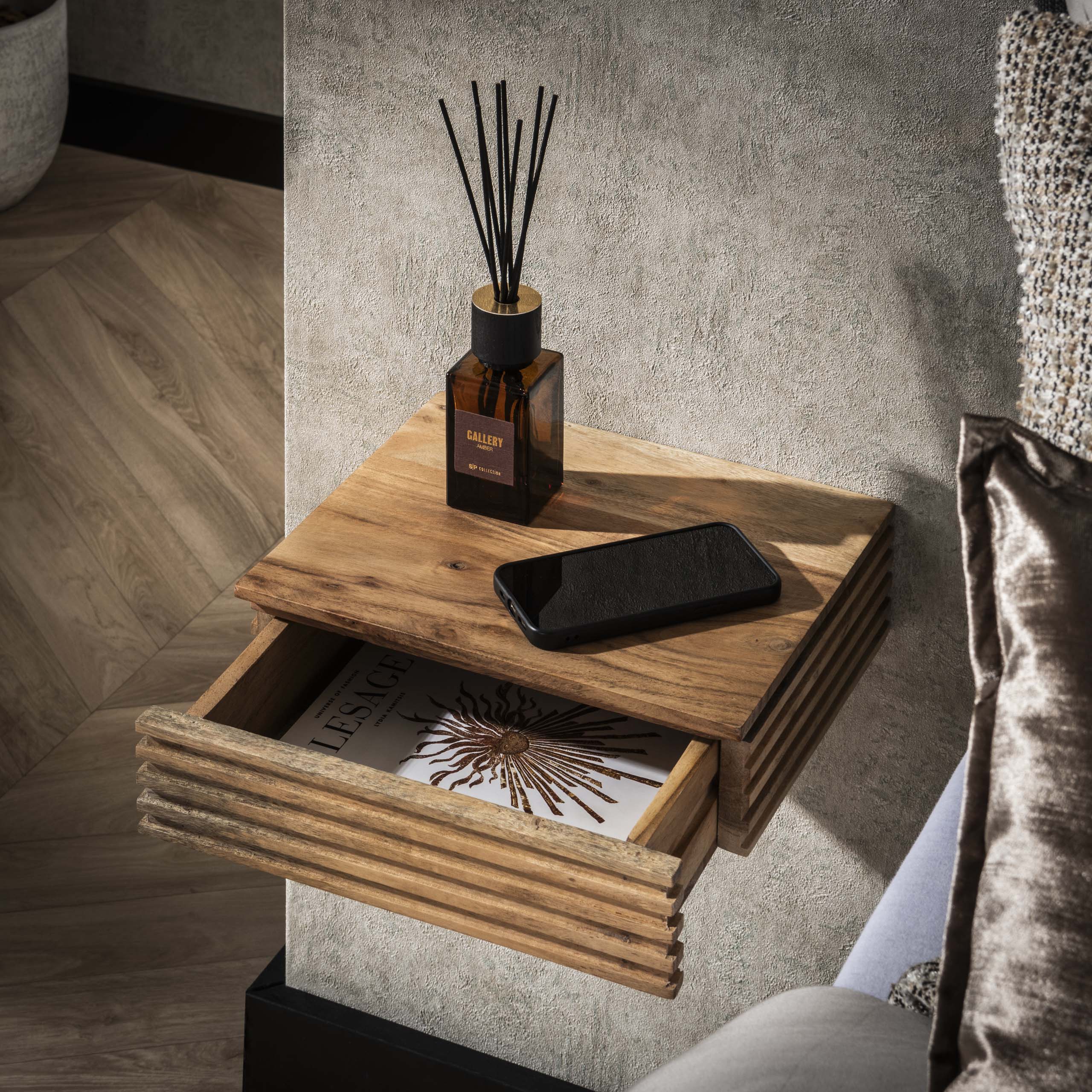 Sitzbank Landmark cayenne brown open end right straight - fully upholstered - Richmond Interiors