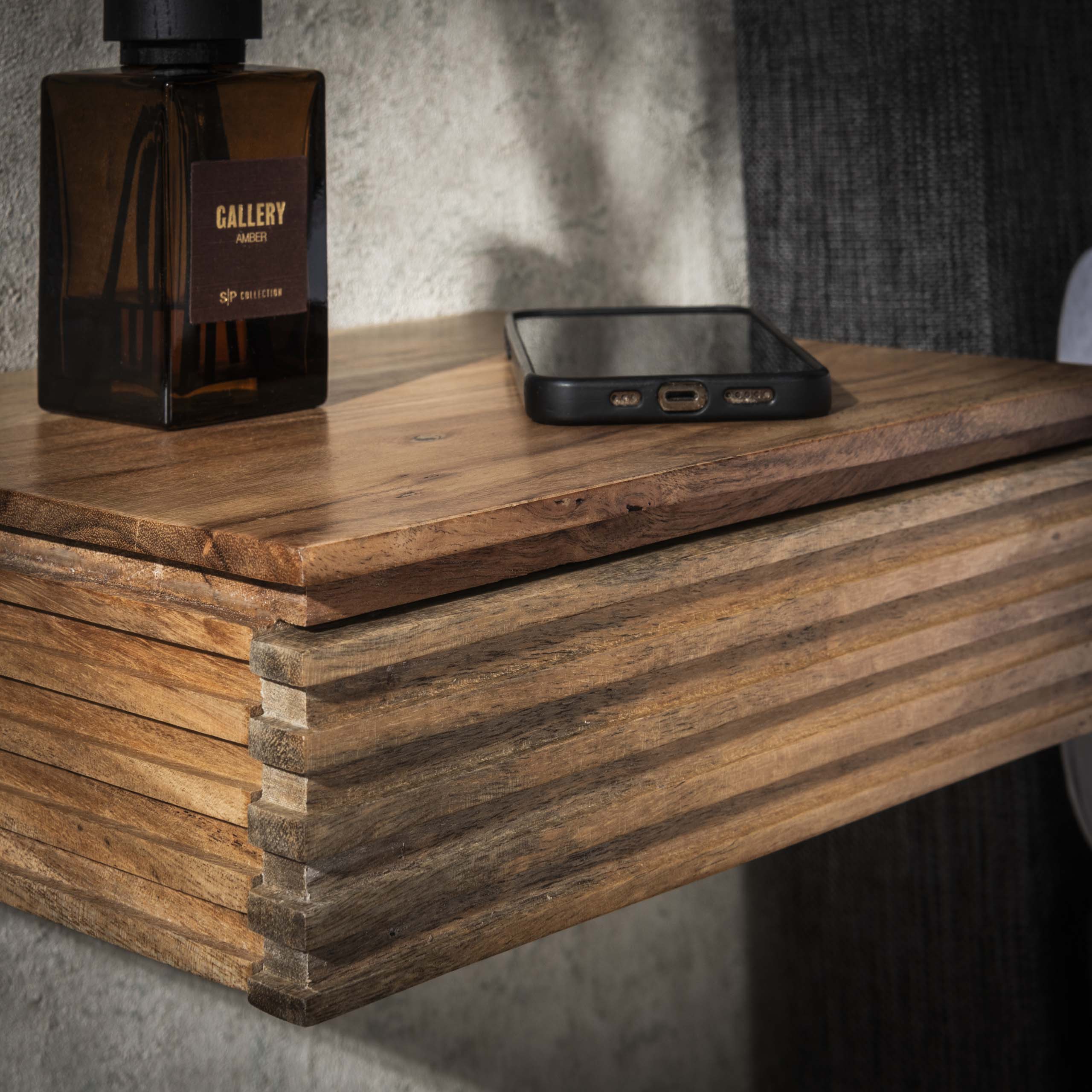 Nachtkastje Layer XS 1 lade set van 2 / Massief acacia - Zijlstra