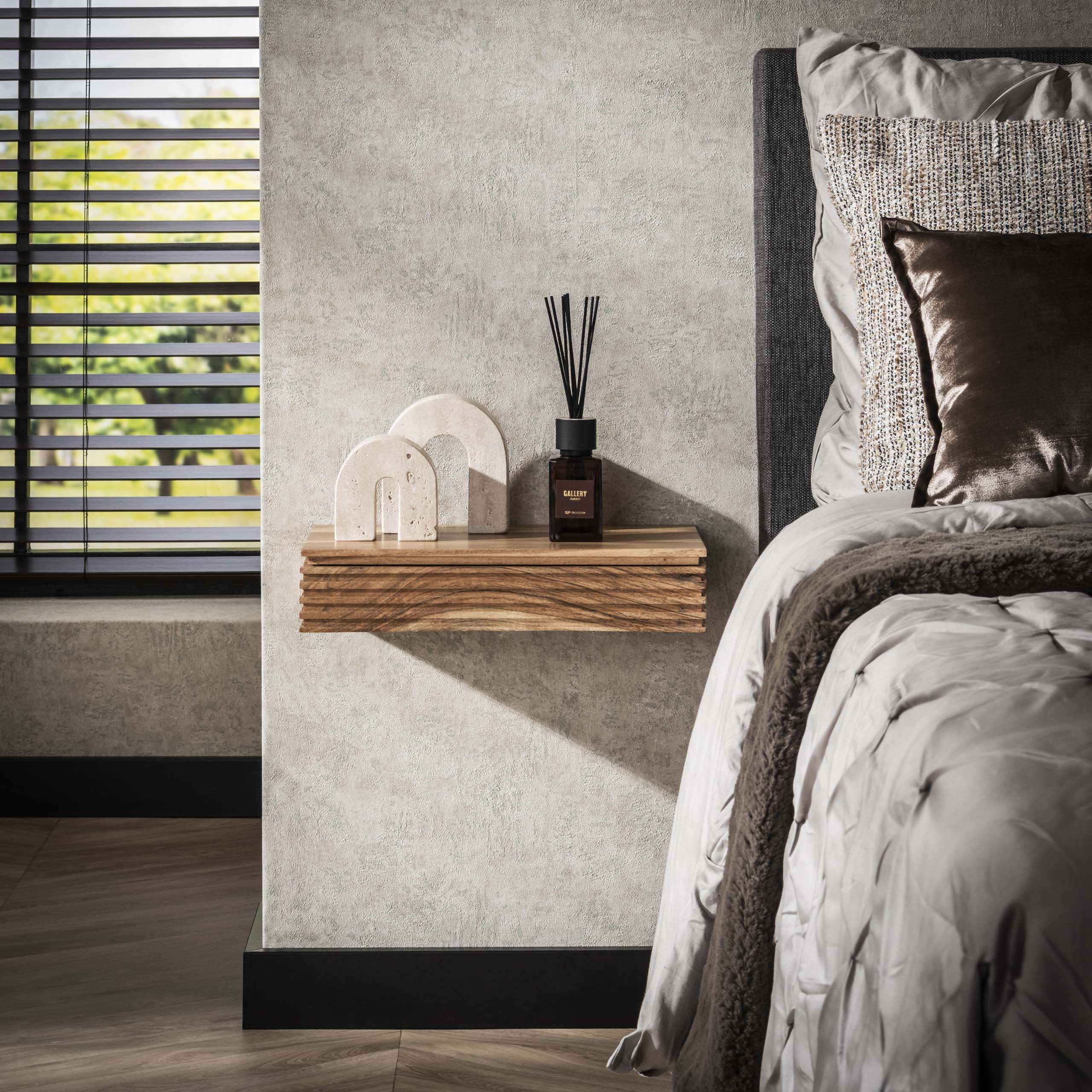 Bedside Table Layer L 1 drawer set of 2 / Solid acacia - Zijlstra