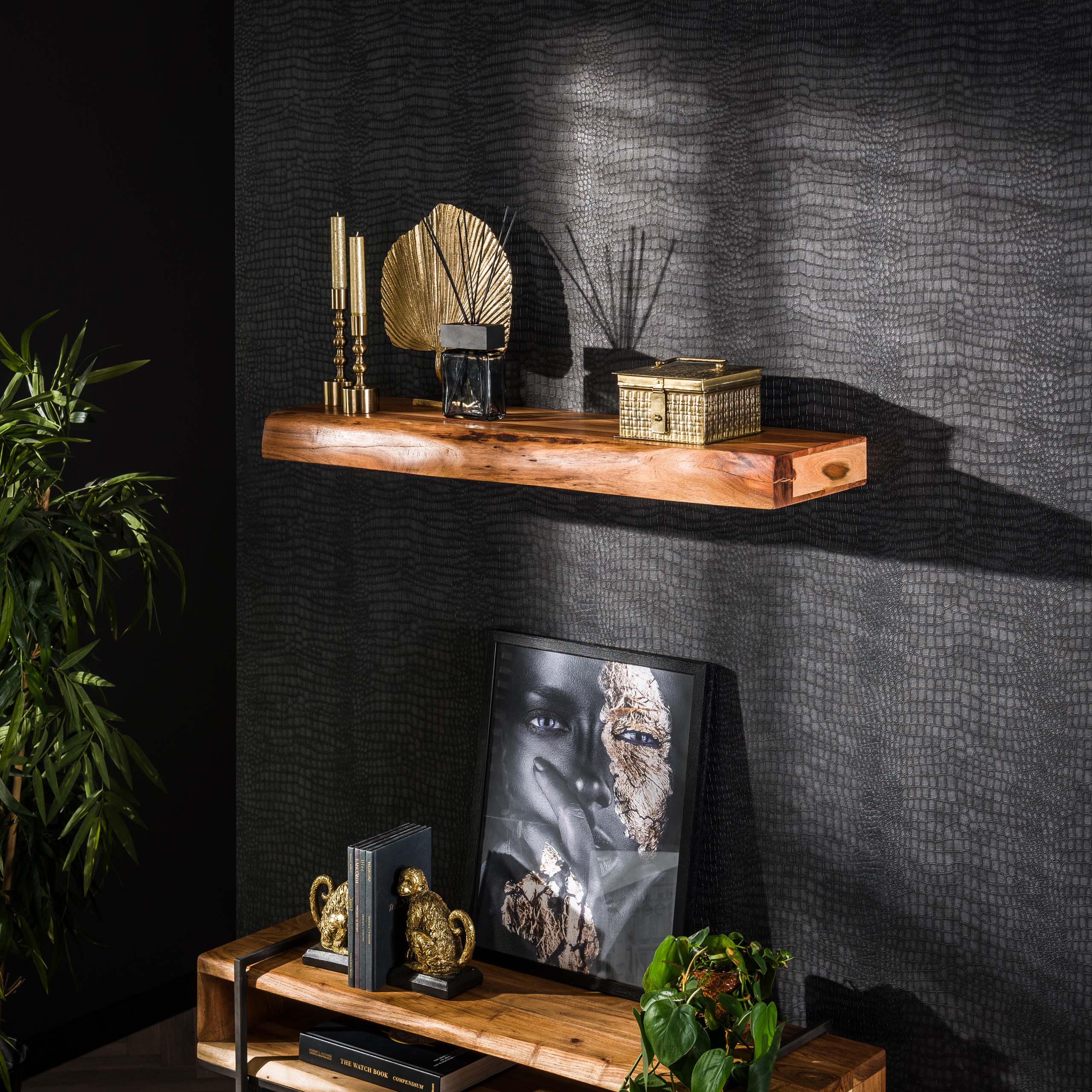 Wandplank Tree 100cm / Massief acacia - Zijlstra