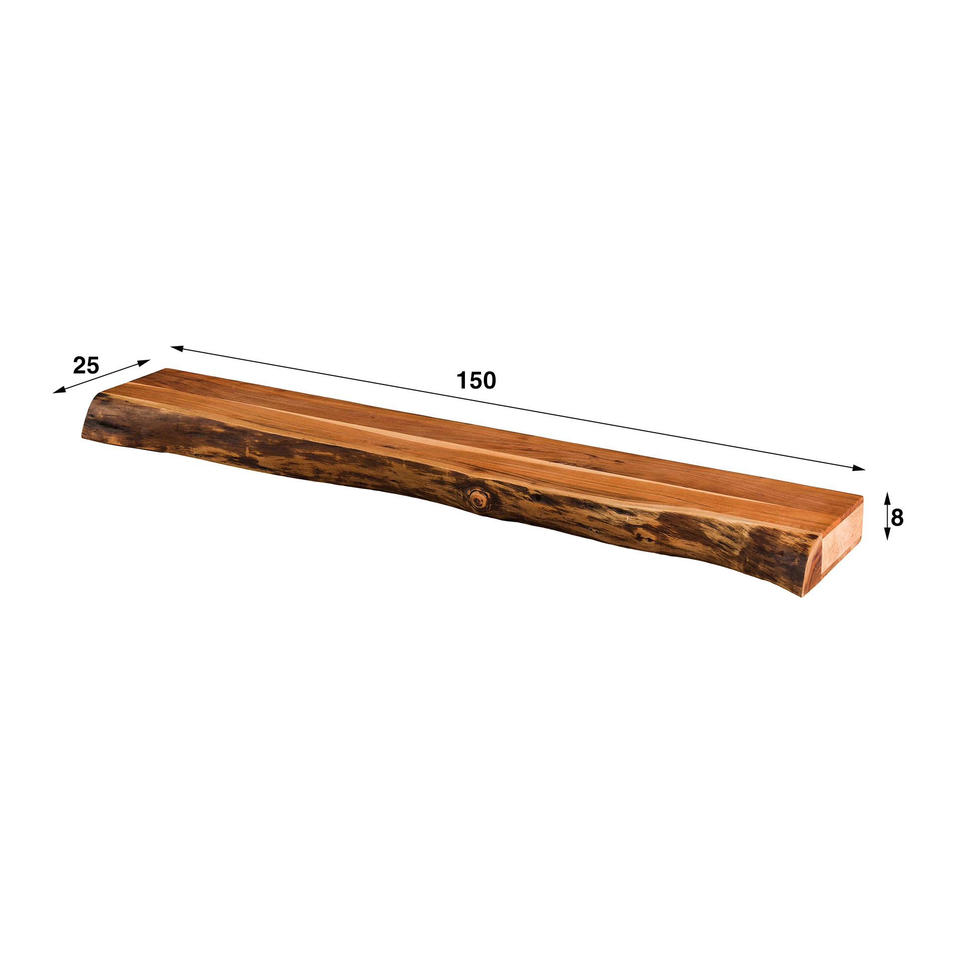 Wall Shelf Tree 100cm / Solid acacia - Zijlstra