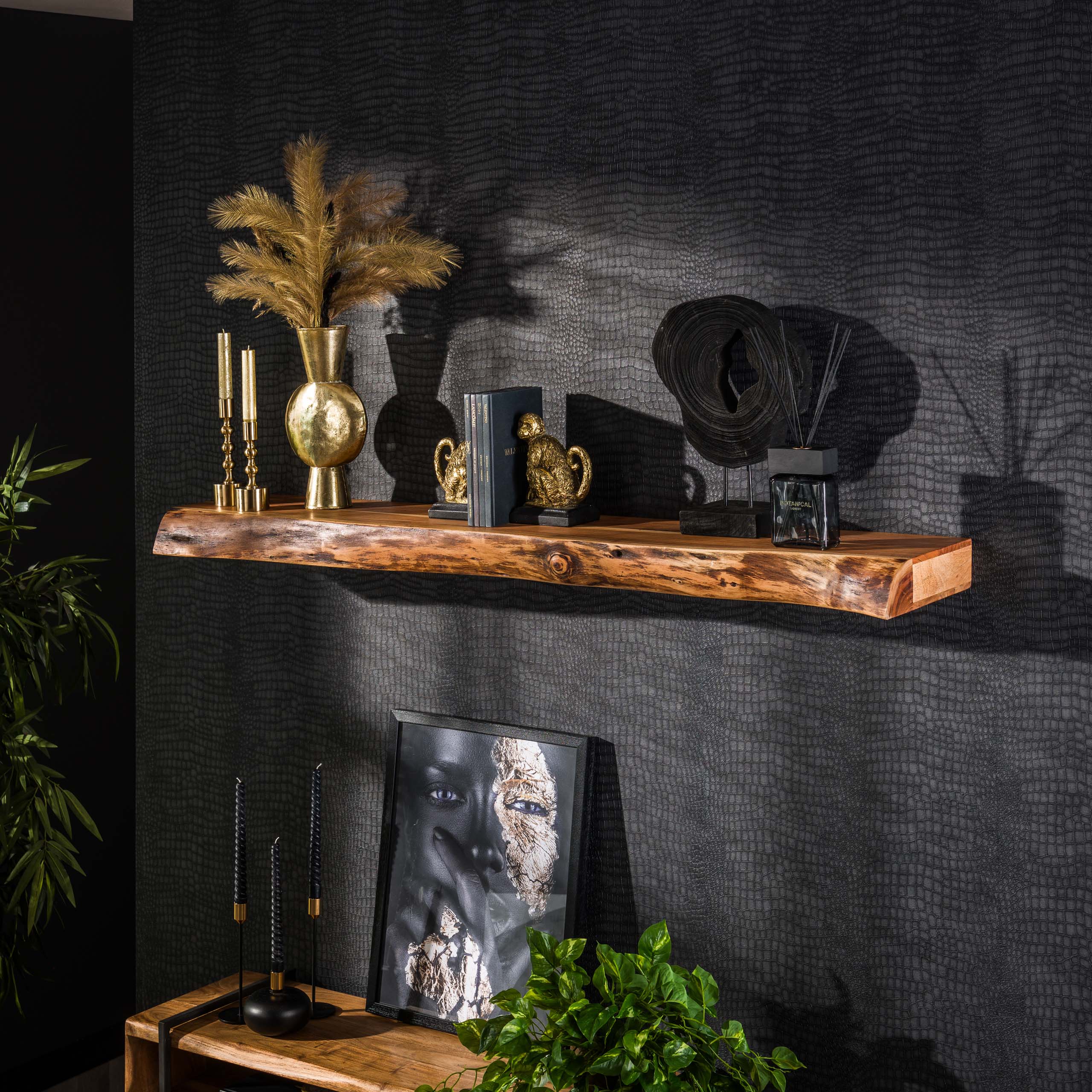 Wandboard Tree 100cm aus massivem Akazienholz (Massiv acacia) - Emmo Design