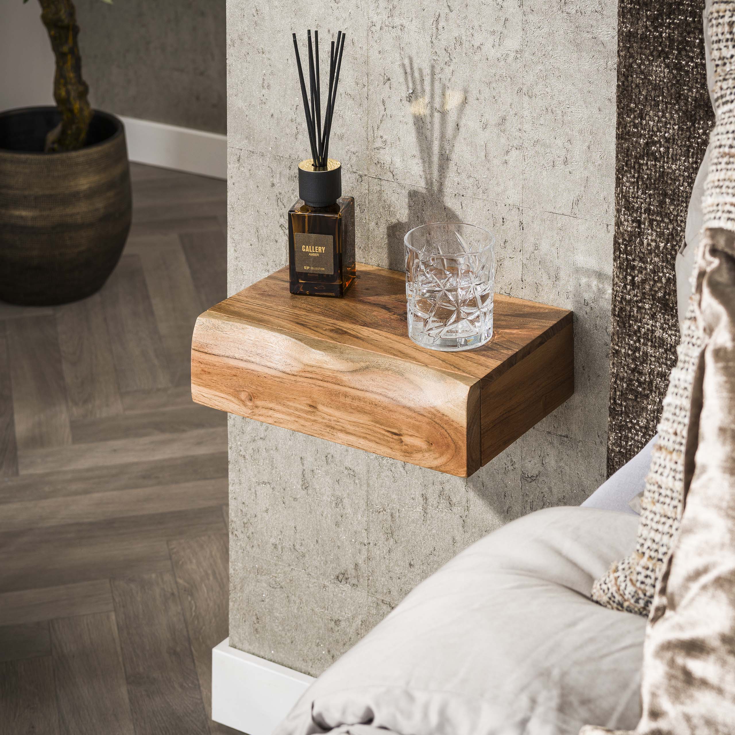 Nachttisch Tree XS 1 Schublade (2er-Set) aus massivem Akazienholz (Massiv acacia) - Emmo Design