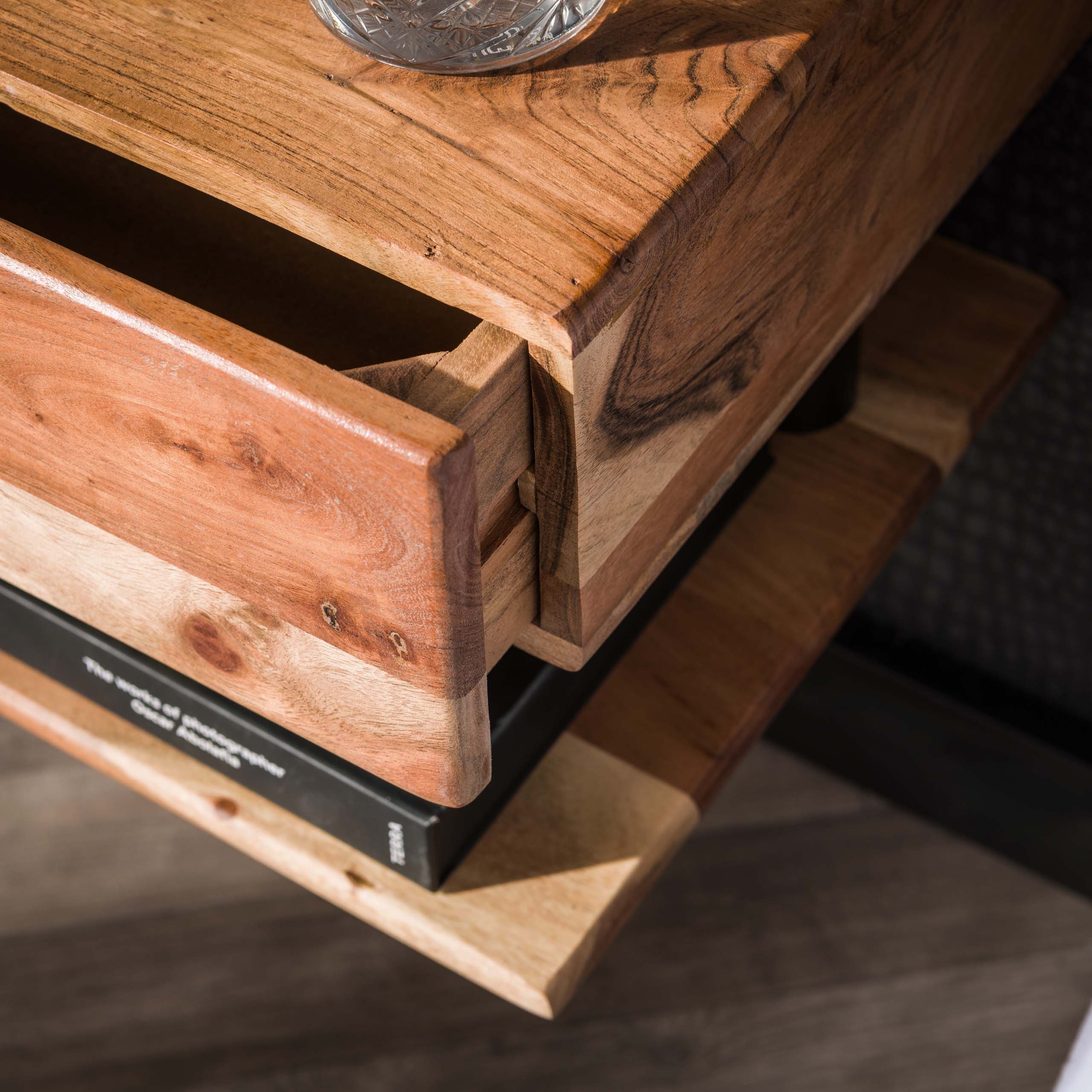 Nachtkastje Shelve 1 lade / Massief acacia - Zijlstra